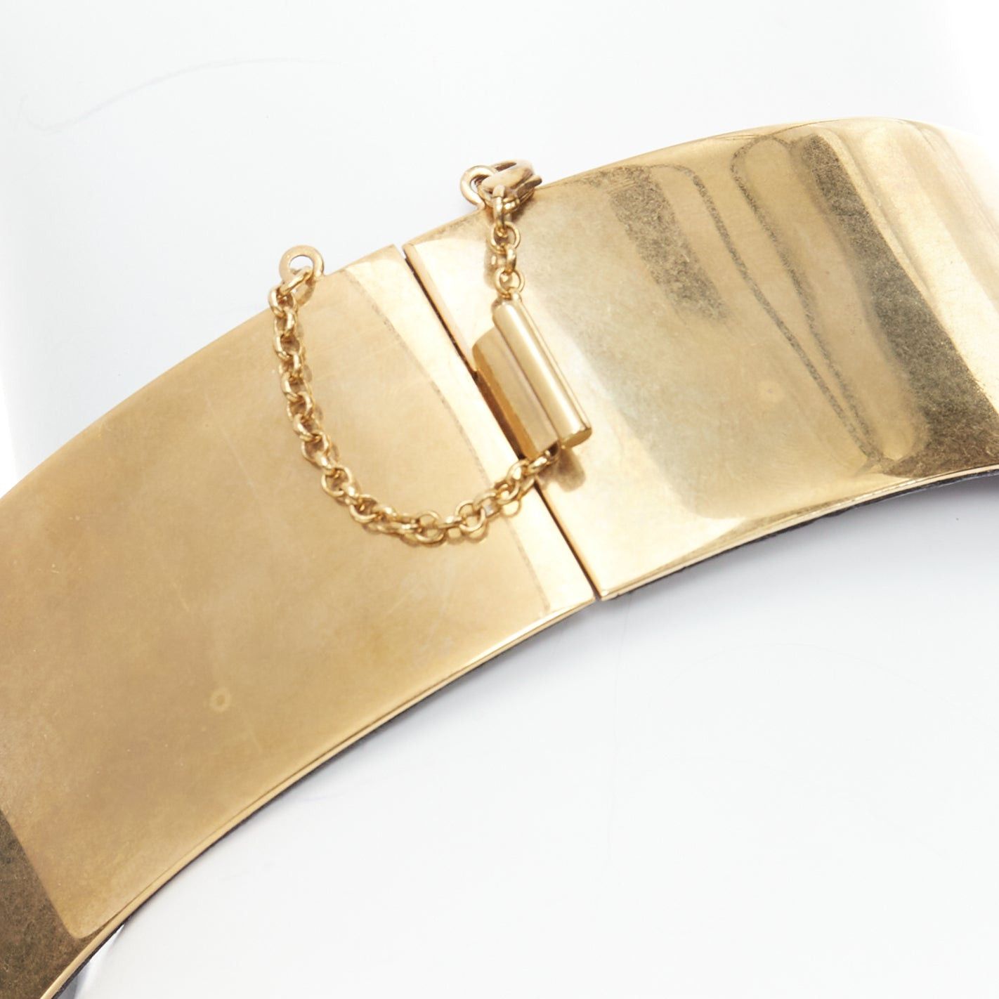Celine rare OLD CELINE Phoebe Philo Runway gold metal minimal choker necklace Size ONE SIZE - 2 Thumbnail