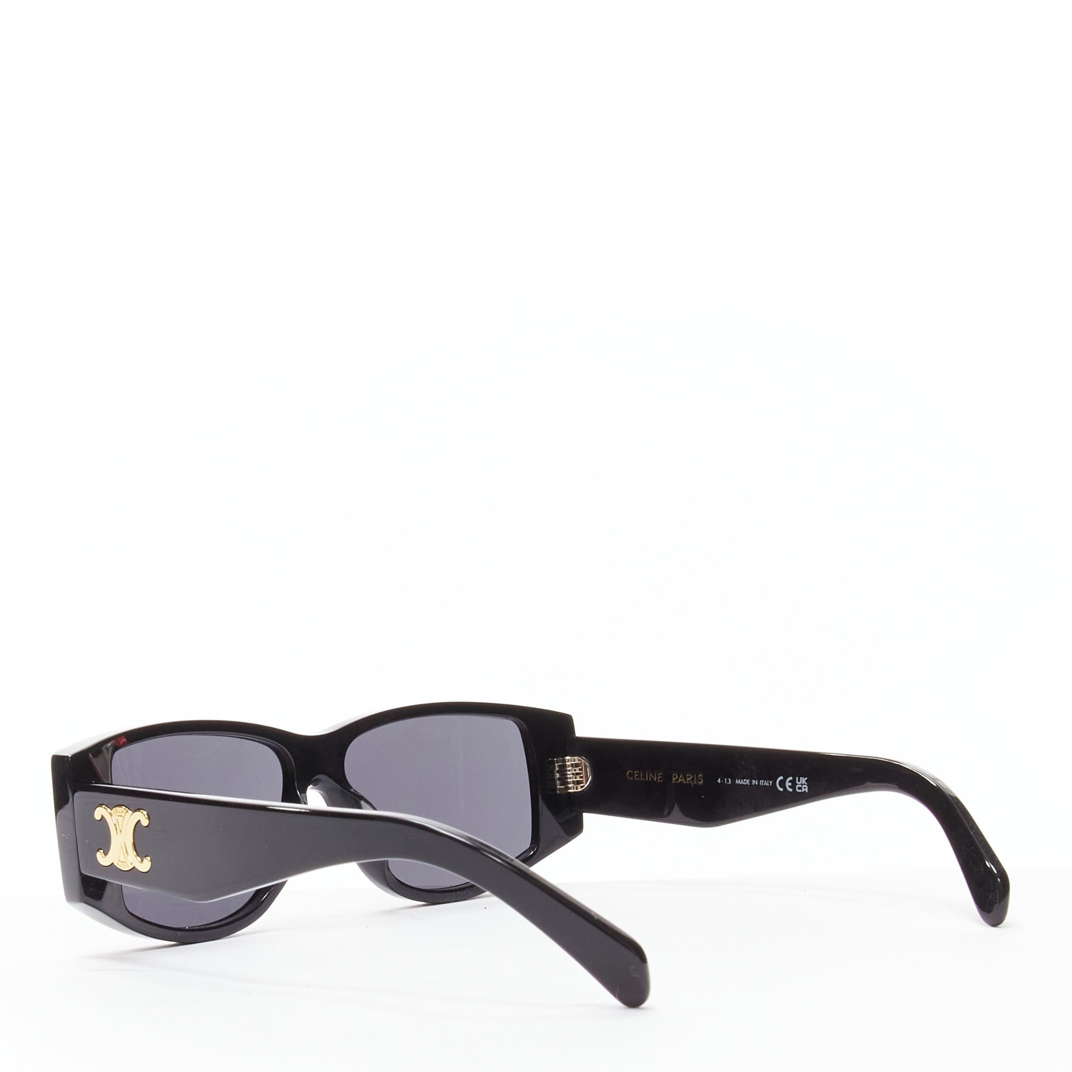 Celine CELINE Hedi Slimane Triomphe CL40227U black gold logo acetate sunglasses Size ONE SIZE - 6 Thumbnail