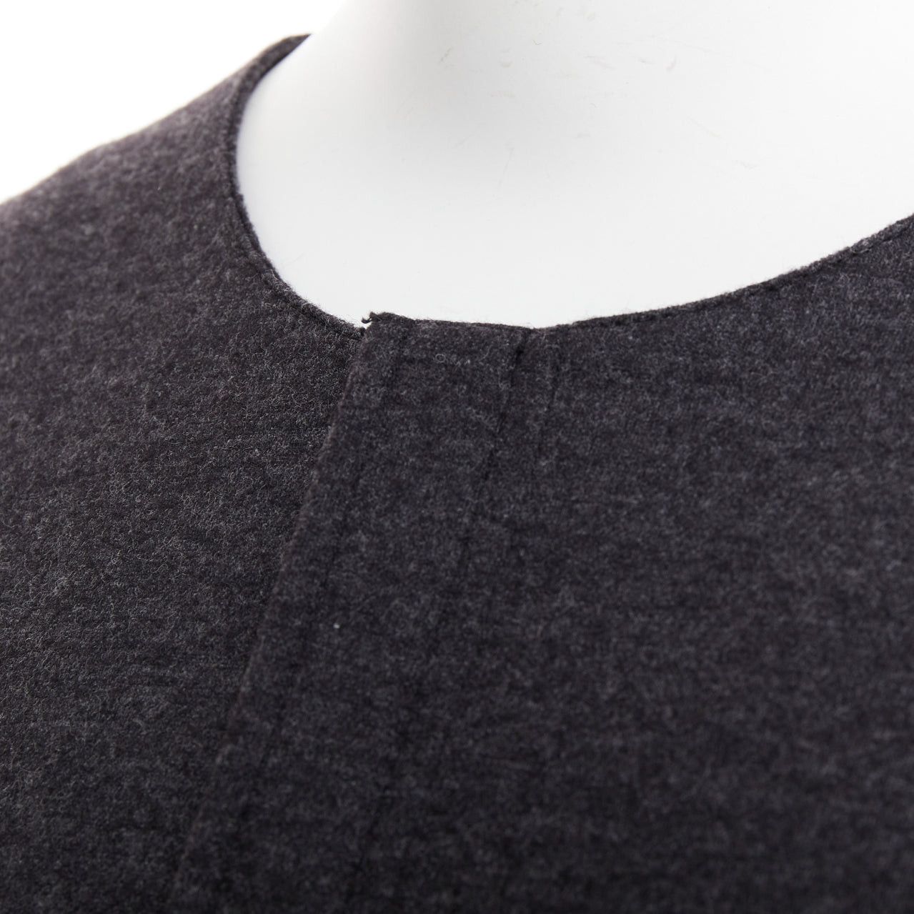 Celine OLD CELINE 2017 Phoebe Philo dark grey wool blend hi low hem dress FR36 S Size S / US 4 / IT 40 - 7 Thumbnail