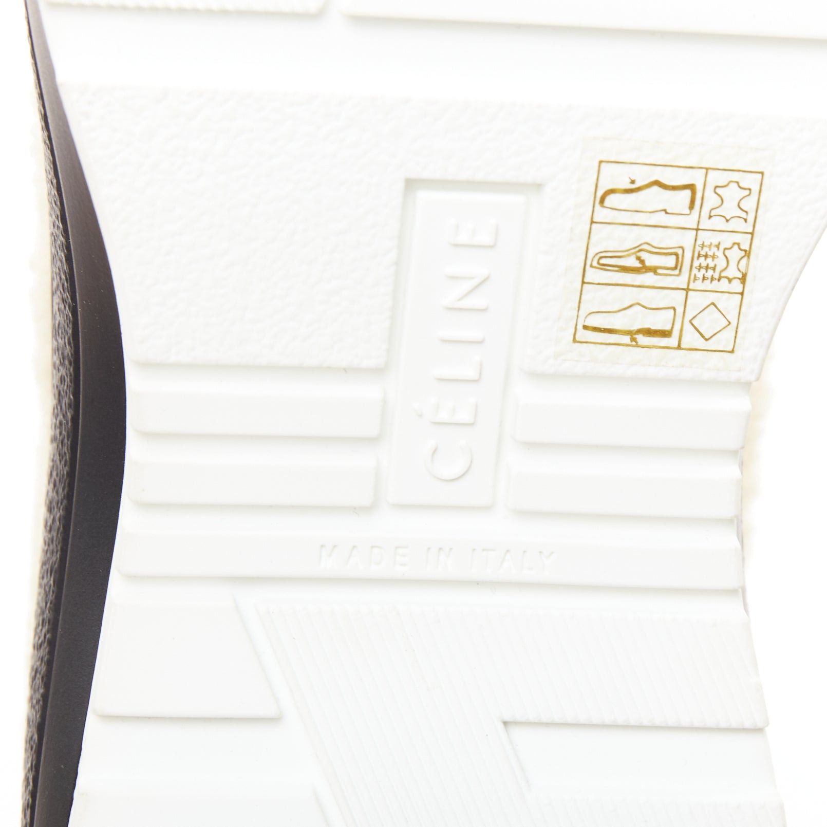 Celine CELINE Delivery beige shearling black midsoles chunky sneakers EU40 Size US 10 / IT 40 - 10 Thumbnail