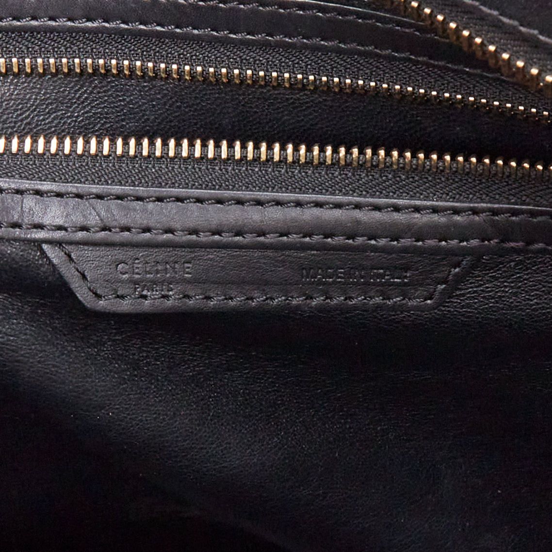 Celine CELINE Luggage Mini black cream bicolor nubuck calfskin flared bag Size ONE SIZE - 10 Thumbnail