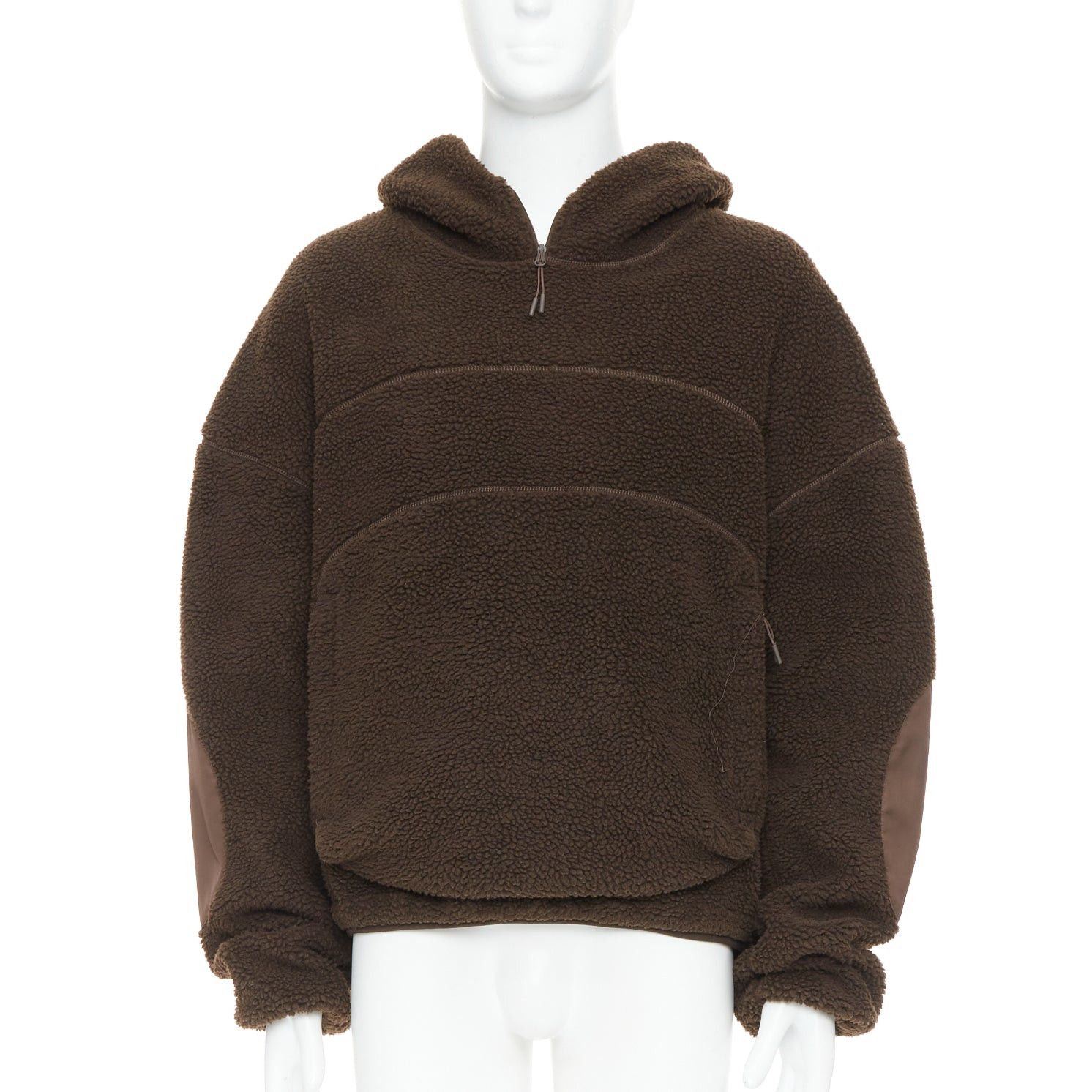 Entire Studios ENTIRE STUDIOS V2 fleece hoodie brown hooded zip pockets pullover L Size US L / EU 52-54 / 3 - 3 Thumbnail