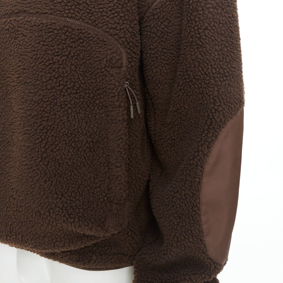Entire Studios ENTIRE STUDIOS V2 fleece hoodie brown hooded zip pockets pullover L Size US L / EU 52-54 / 3 - 7 Thumbnail