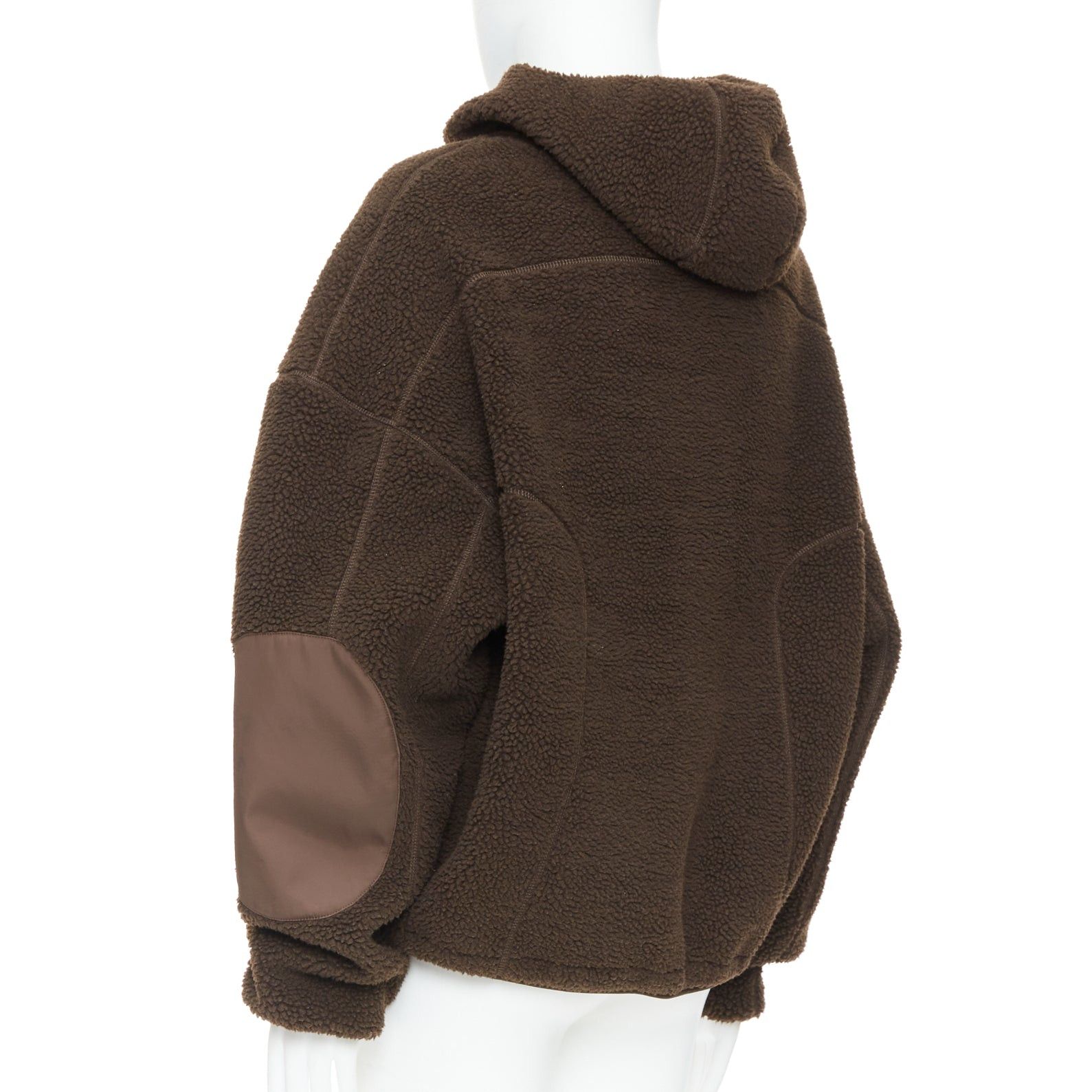 Entire Studios ENTIRE STUDIOS V2 fleece hoodie brown hooded zip pockets pullover L Size US L / EU 52-54 / 3 - 6 Thumbnail