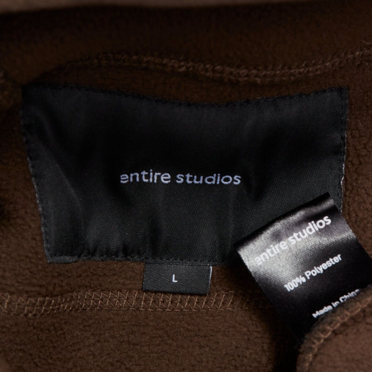 Entire Studios ENTIRE STUDIOS V2 fleece hoodie brown hooded zip pockets pullover L Size US L / EU 52-54 / 3 - 8 Thumbnail