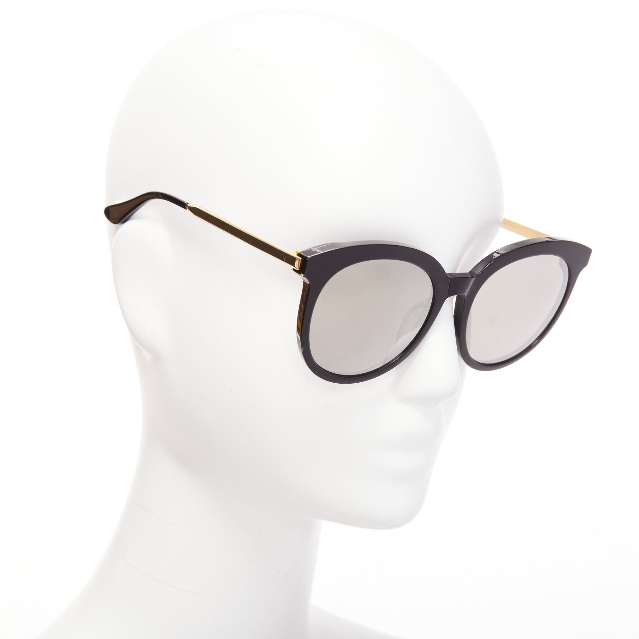 Gentle Monster GENTLE MONSTER Lovesome black reflective lens gold oversized sunglasses Size ONE SIZE - 3 Thumbnail