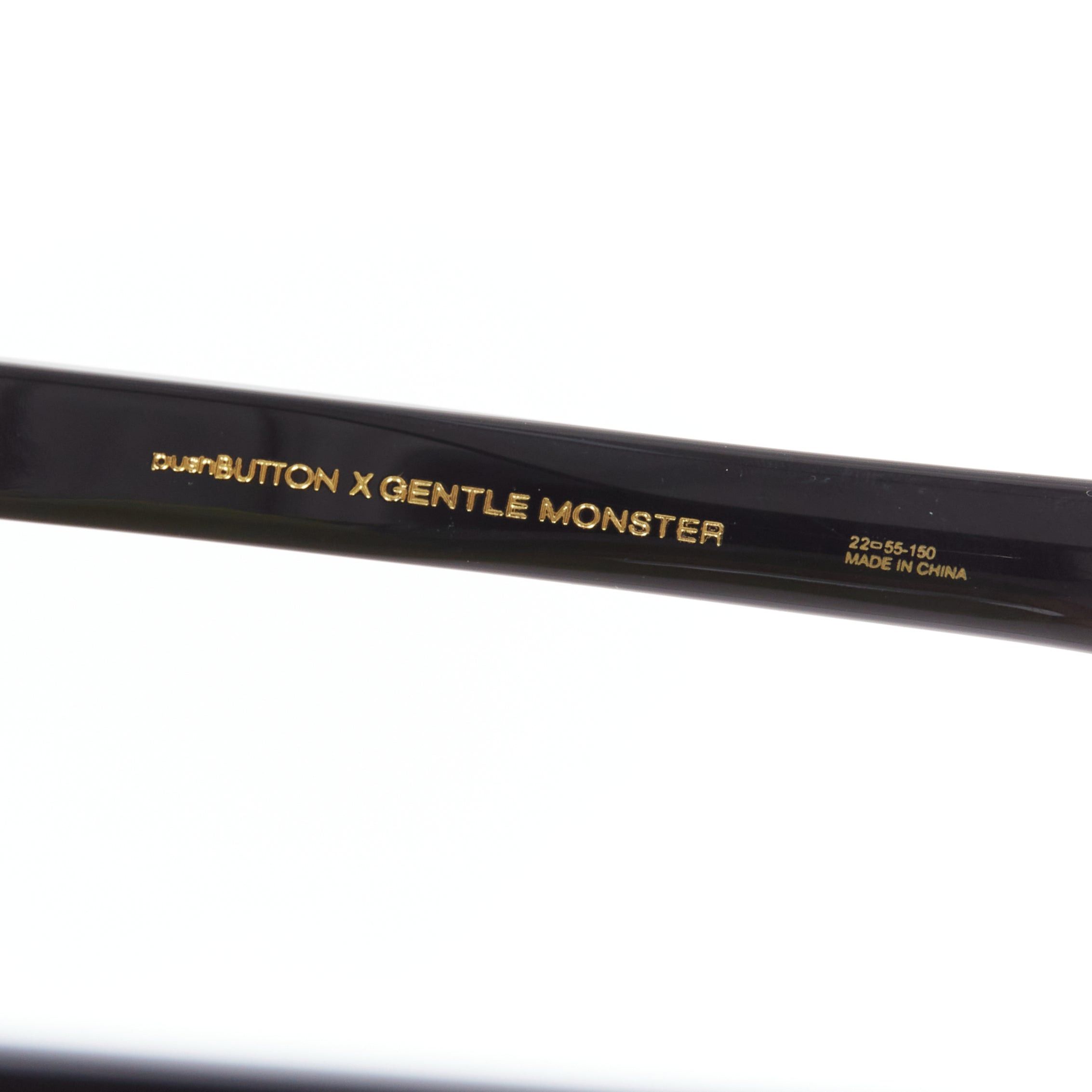 Gentle Monster GENTLE MONSTER Pushbutton Swarovski Cat Eye black crystal sunglasses Size ONE SIZE - 7 Thumbnail