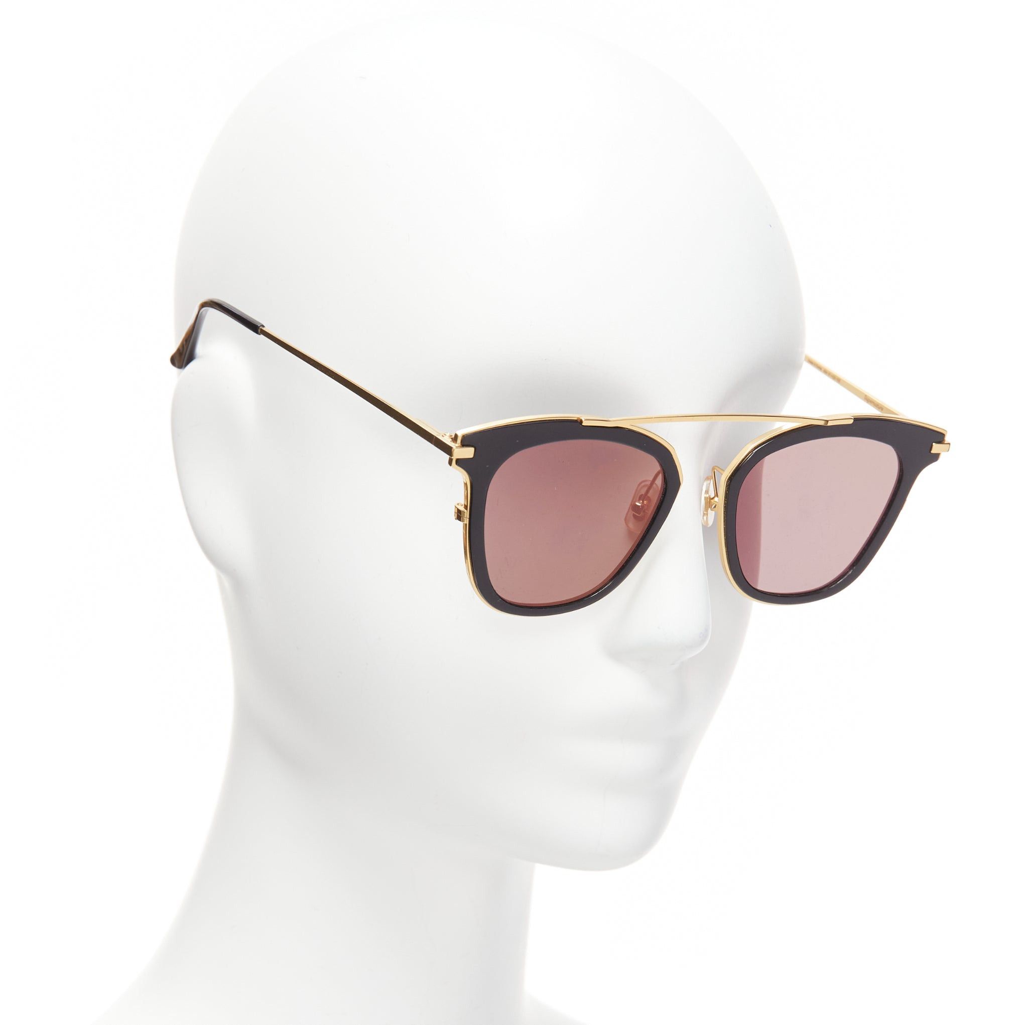 Gentle Monster GENTLE MONSTER TOME Supernature gold black cateye reflective purple sunglasses Size ONE SIZE - 3 Thumbnail