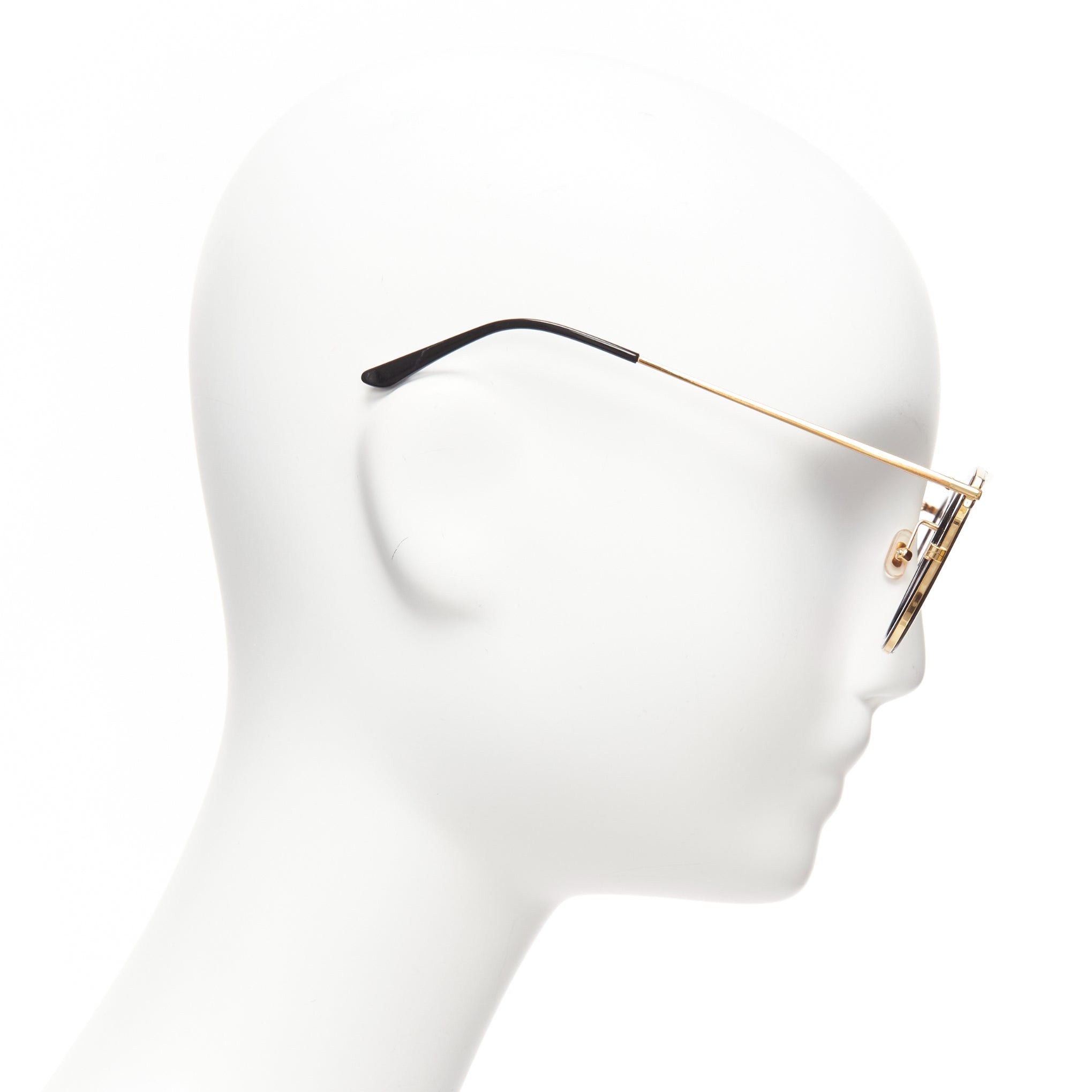 Gentle Monster GENTLE MONSTER TOME Supernature gold black cateye reflective purple sunglasses Size ONE SIZE - 4 Thumbnail