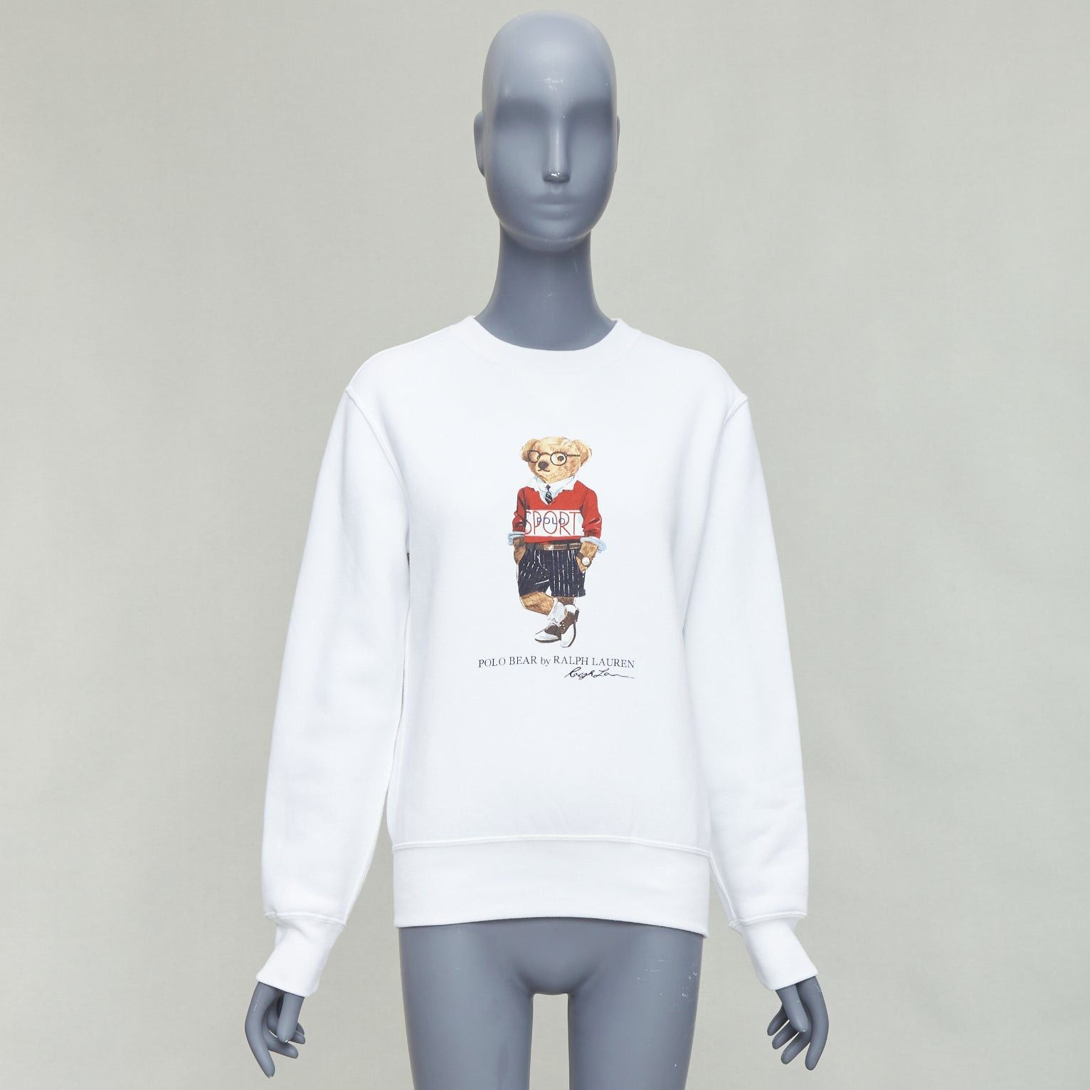 Polo Ralph Lauren POLO RALPH LAUREN red bear print white cotton blend pullover XS Size XS / US 0-2 / IT 36-38 - 9 Thumbnail