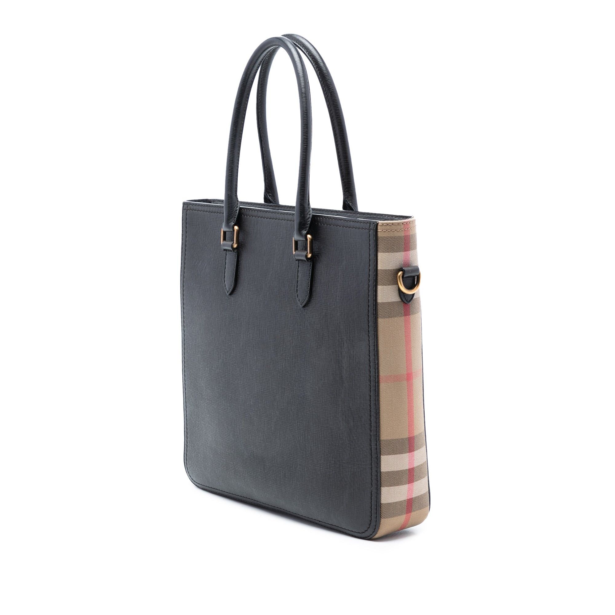 Burberry Leather and Mega Check Canvas Banwell Tote Size ONE SIZE - 2 Thumbnail