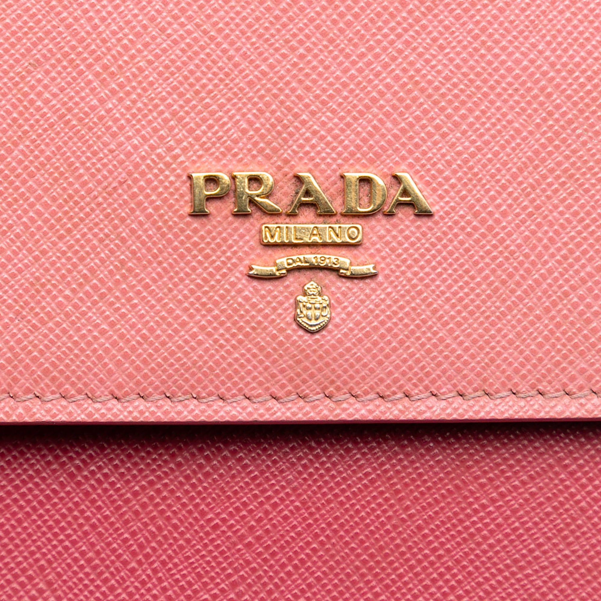 Prada Bicolor Saffiano Lux Wallet On Strap Size ONE SIZE - 5 Thumbnail