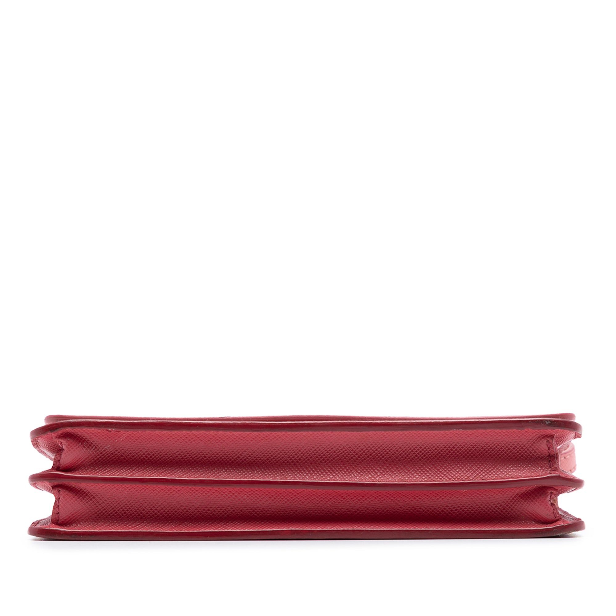Prada Bicolor Saffiano Lux Wallet On Strap Size ONE SIZE - 3 Thumbnail