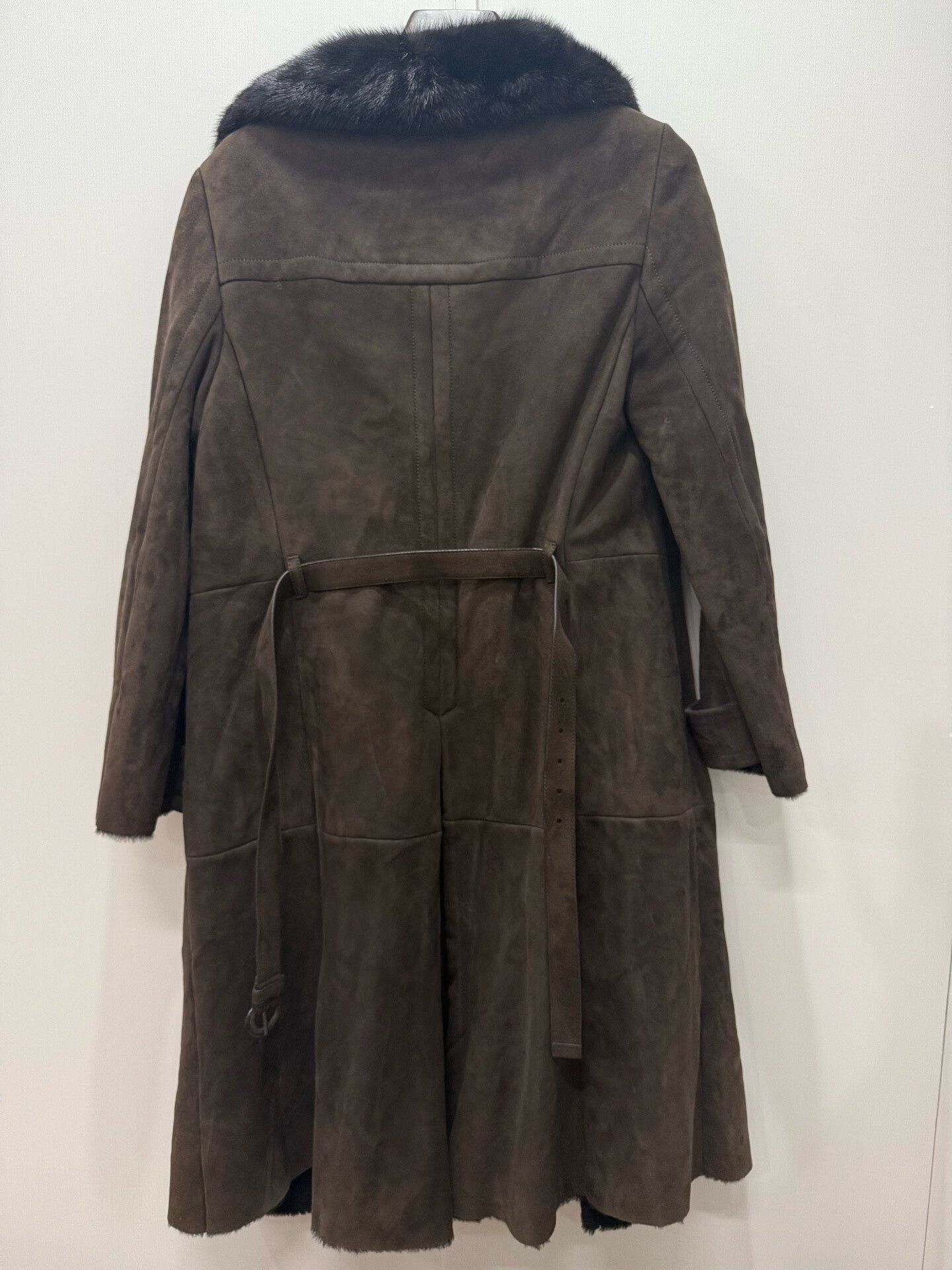 Prada Prada Long Fur-Lined Coat Size US XXS / EU 40 - 2 Thumbnail
