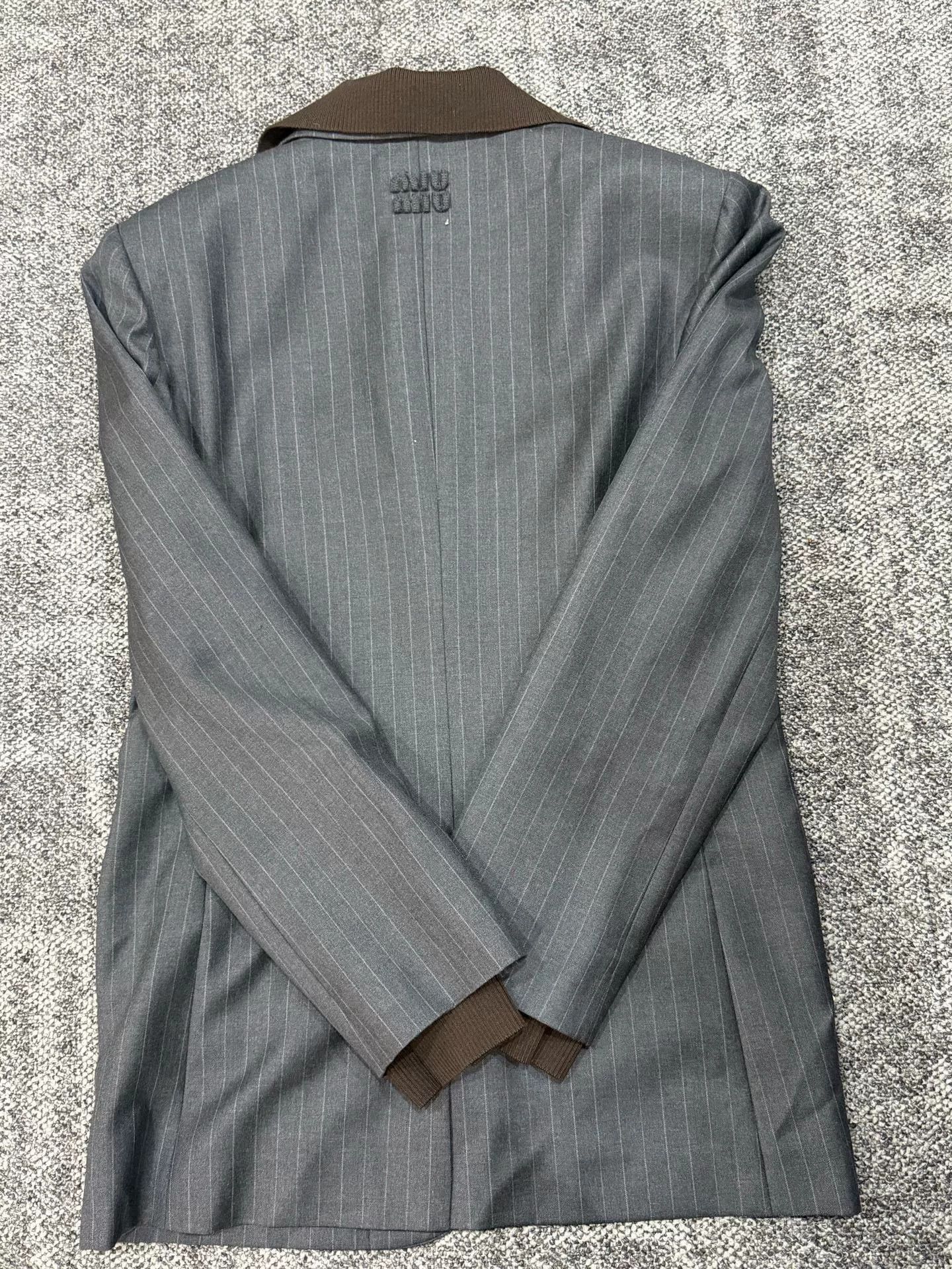 Miu Miu Miu Miu Size 40 Striped Coat Size S / US 4 / IT 40 - 4 Thumbnail