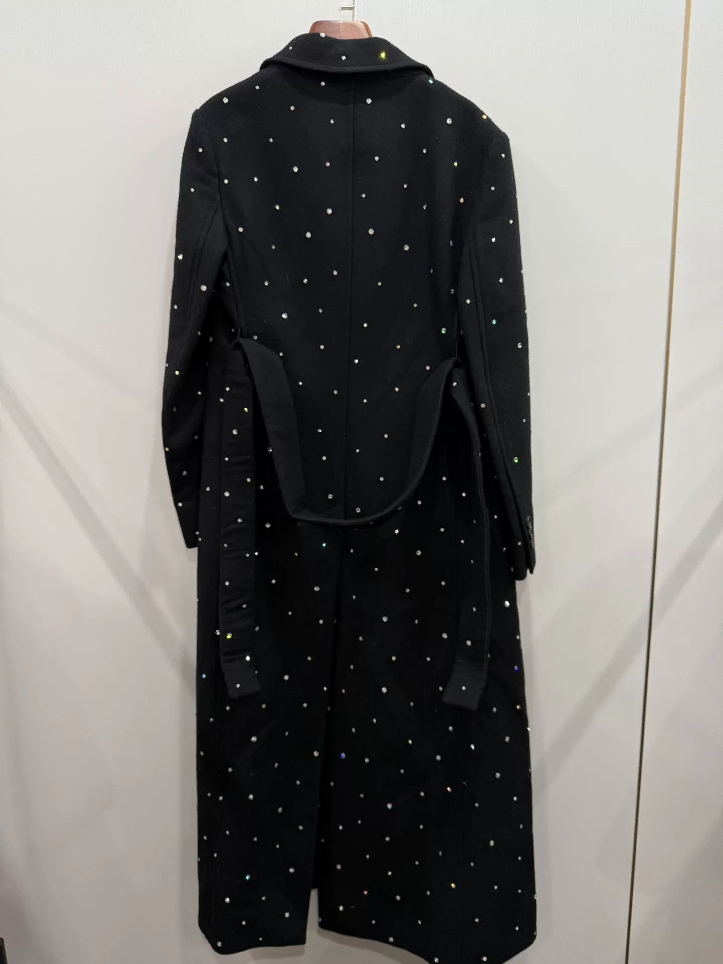 Miu Miu Miumiu Black Polka Dot Long Coat Size M / US 6-8 / IT 42-44 - 9 Thumbnail