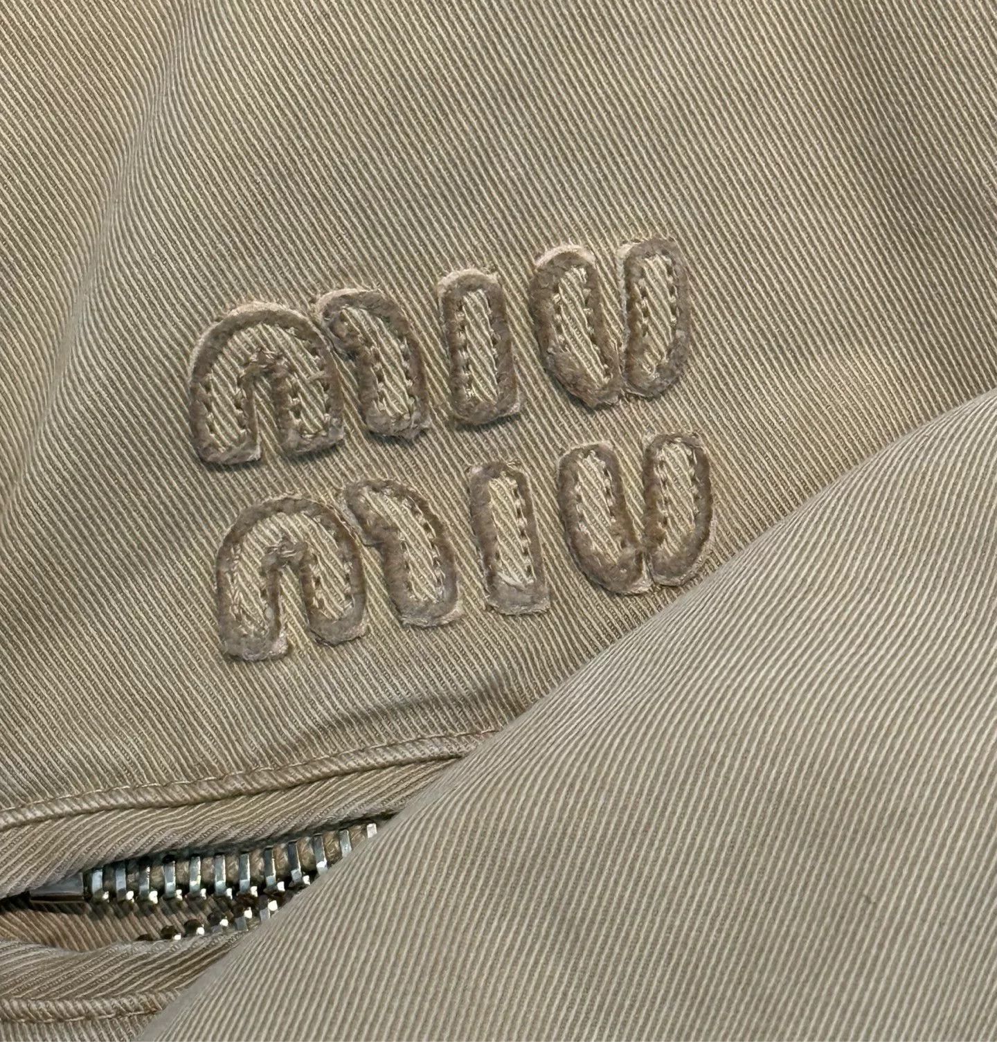 Miu Miu Miu Miu Cotton Logo Embroidered Coat Size XS / US 0-2 / IT 36-38 - 2 Thumbnail