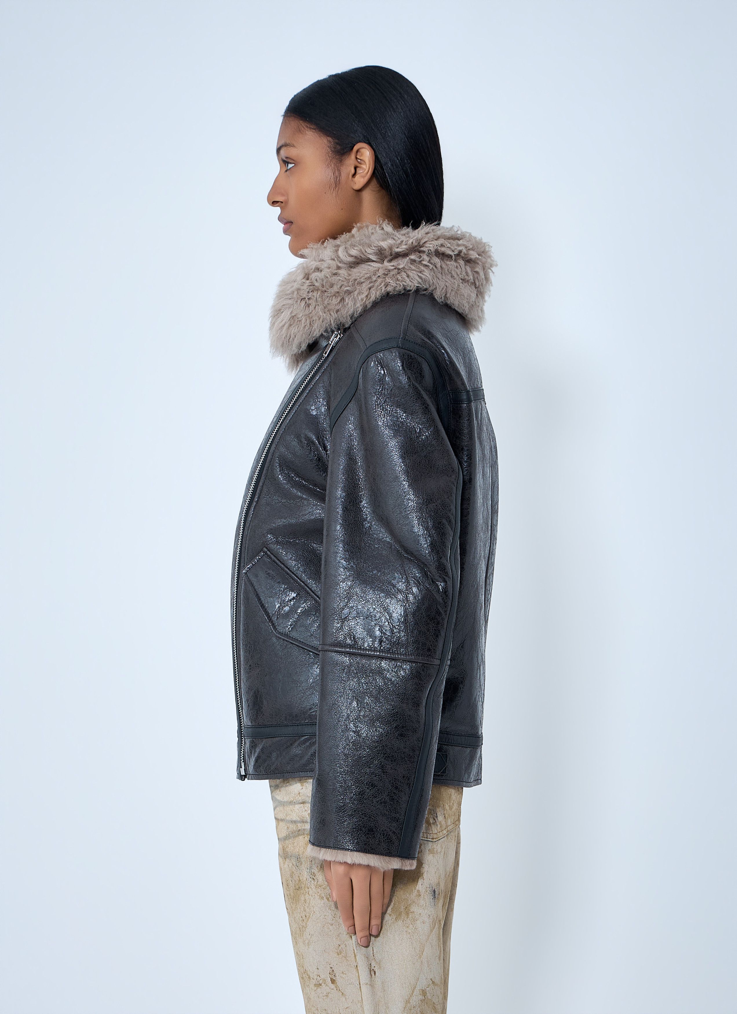 Acne Studios Leather Shearling Jacket Size S / US 4 / IT 40 - 3 Thumbnail