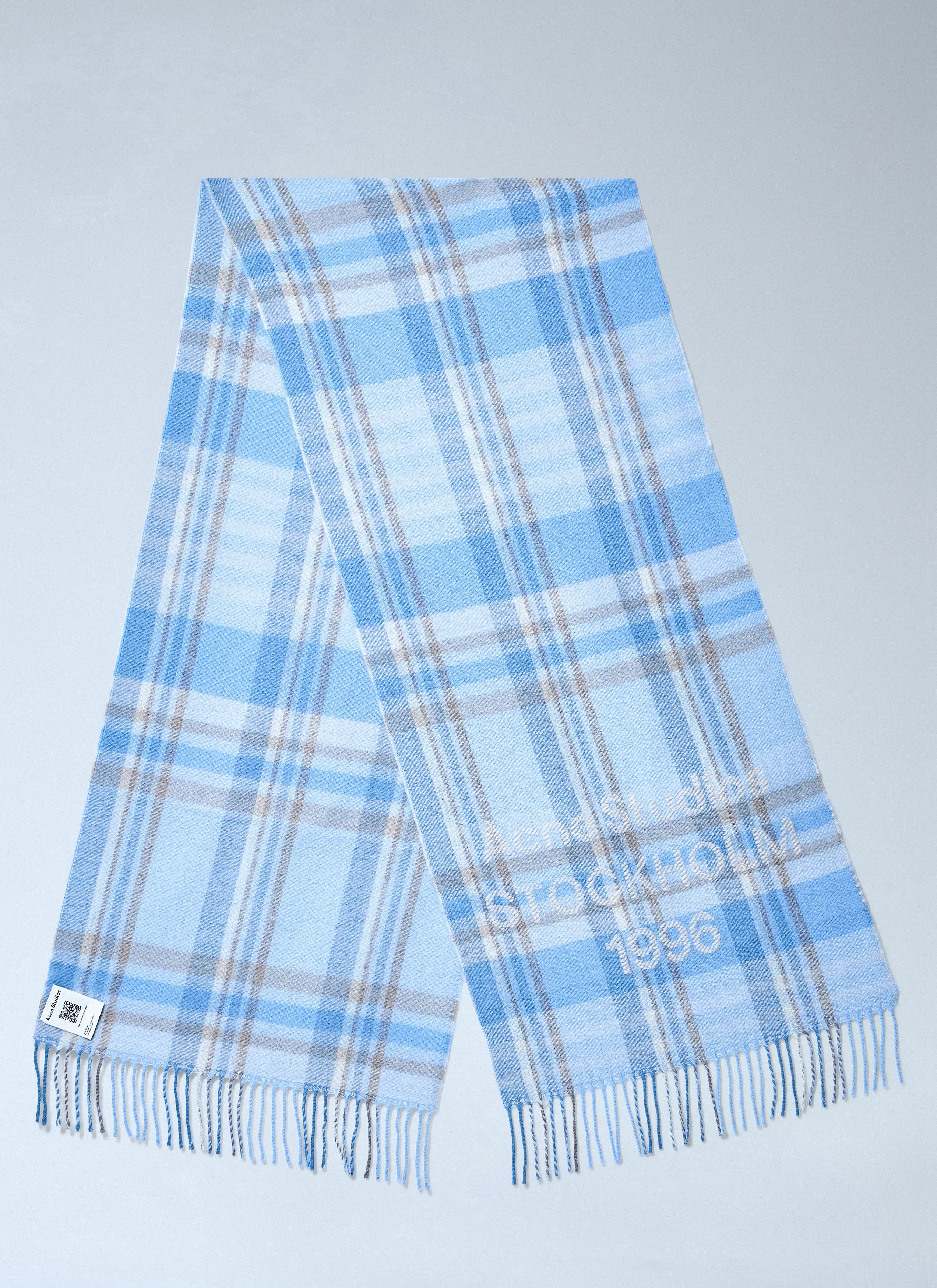 Acne Studios Plaid Wool Scarf Size ONE SIZE - 2 Thumbnail