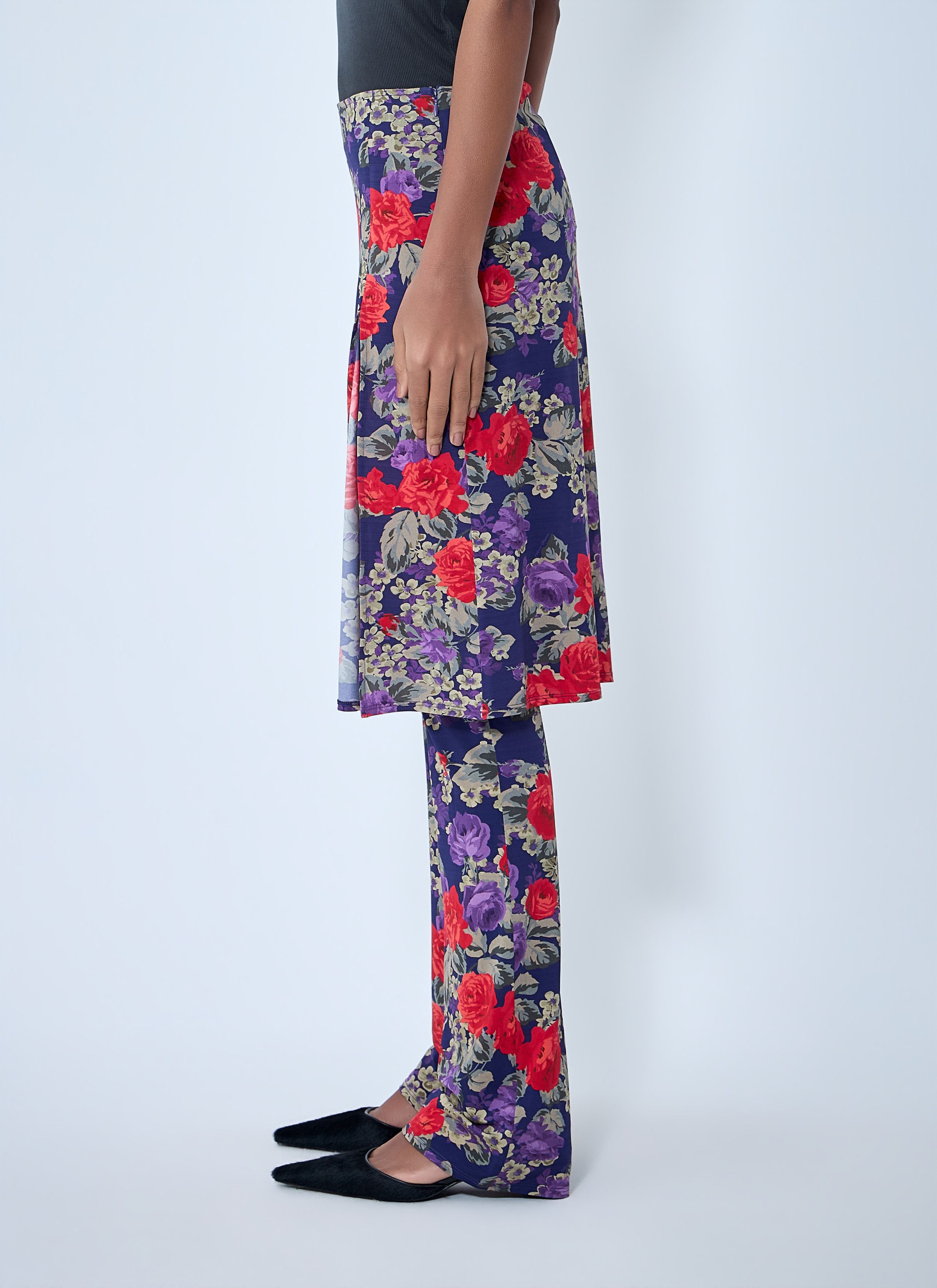 Acne Studios Floral Print Layered Skirt Pants Size 27" / US 4 / IT 40 - 3 Thumbnail