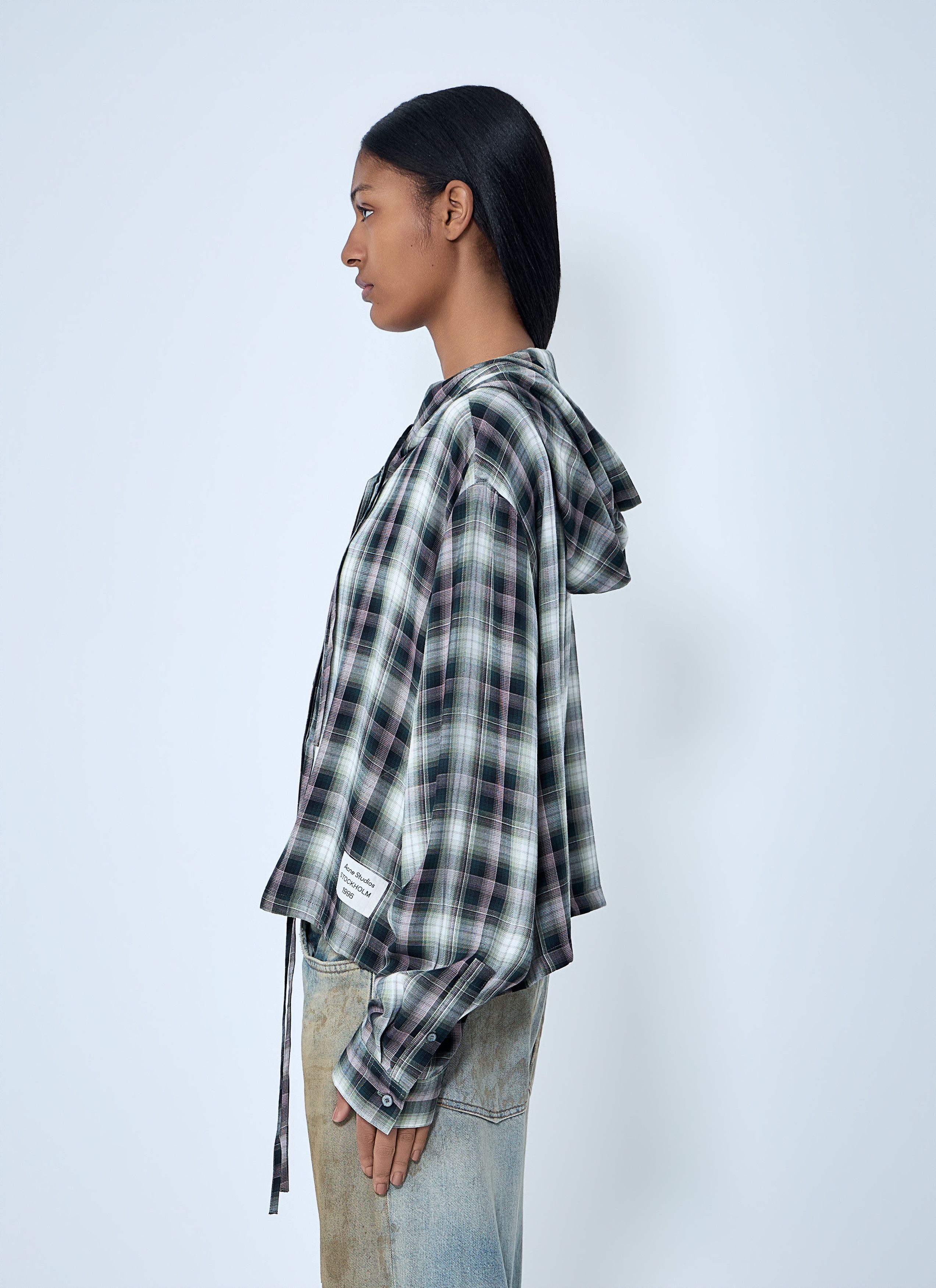 Acne Studios Hooded Check Shirt Size M / US 6-8 / IT 42-44 - 3 Thumbnail