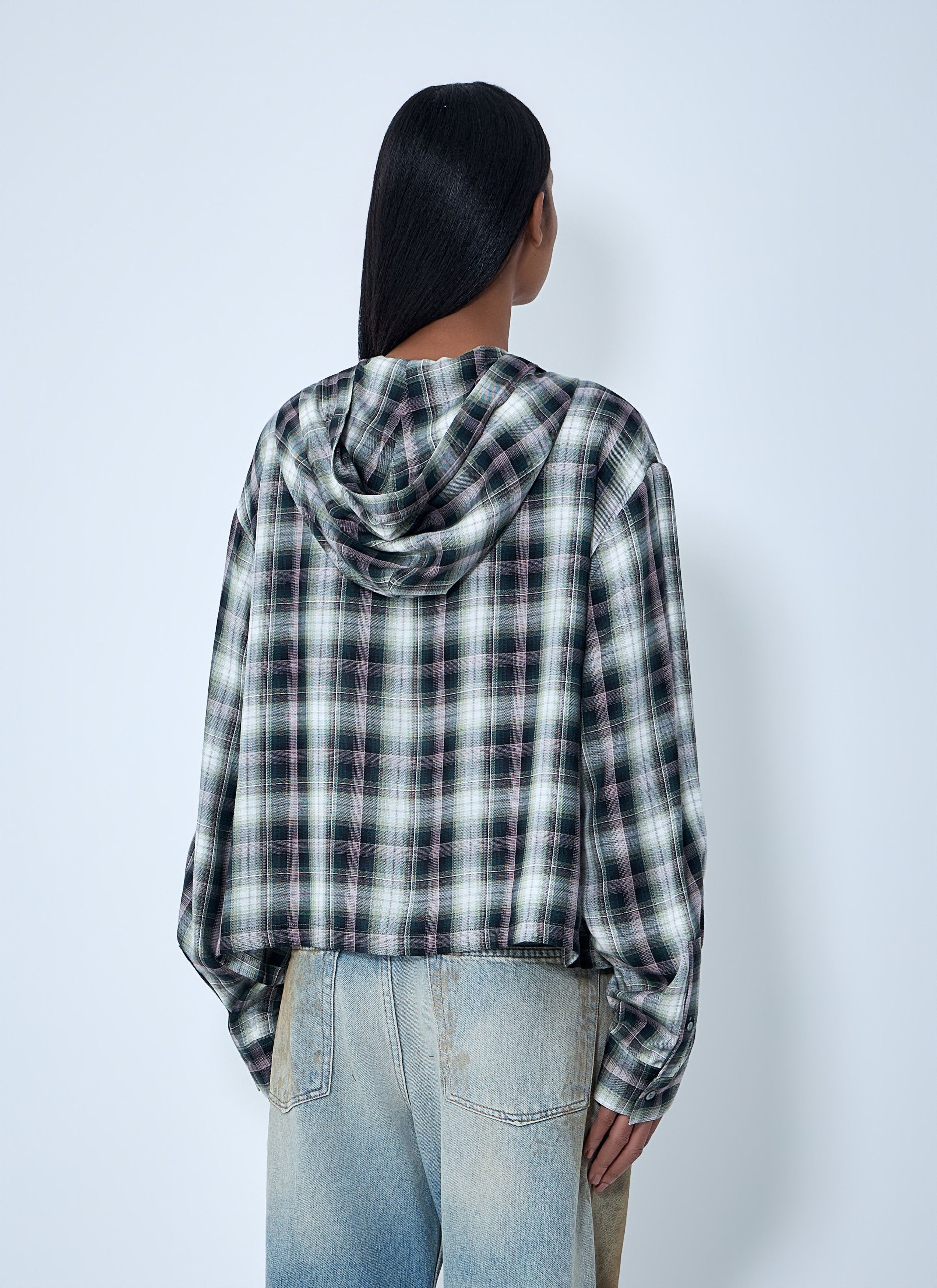 Acne Studios Hooded Check Shirt Size M / US 6-8 / IT 42-44 - 4 Thumbnail
