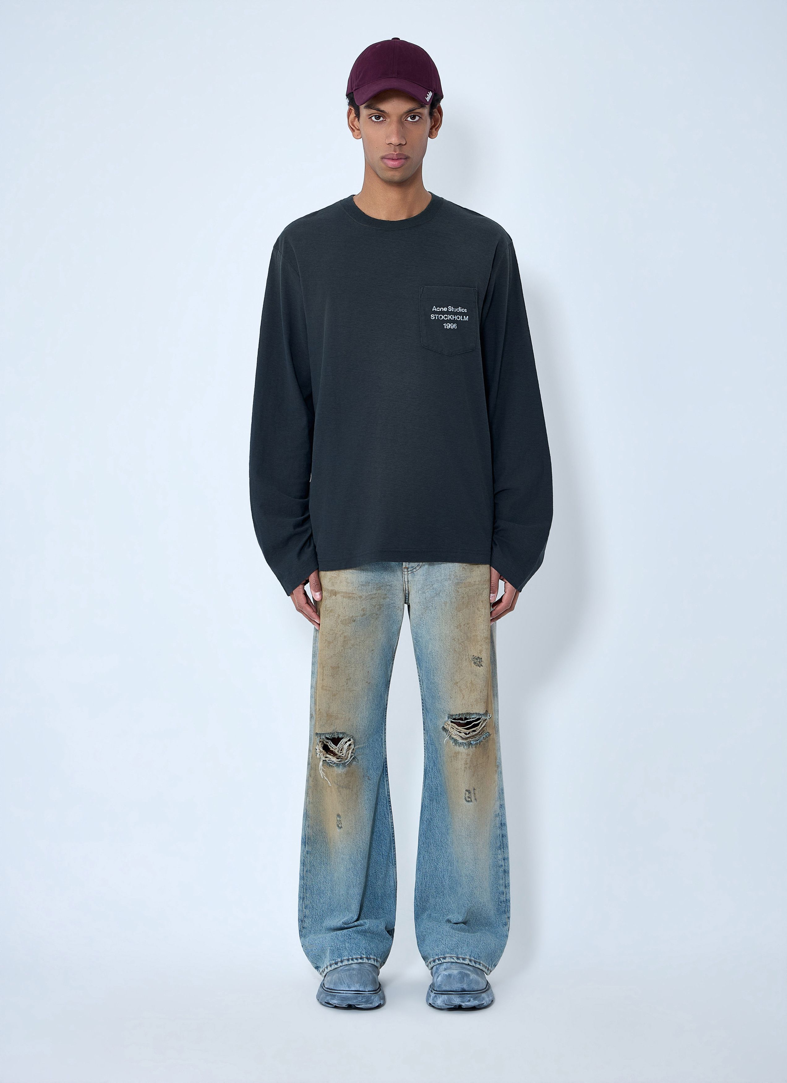 Acne Studios Long Sleeve Cotton Jersey T-Shirt Size US M / EU 48-50 / 2 - 2 Thumbnail