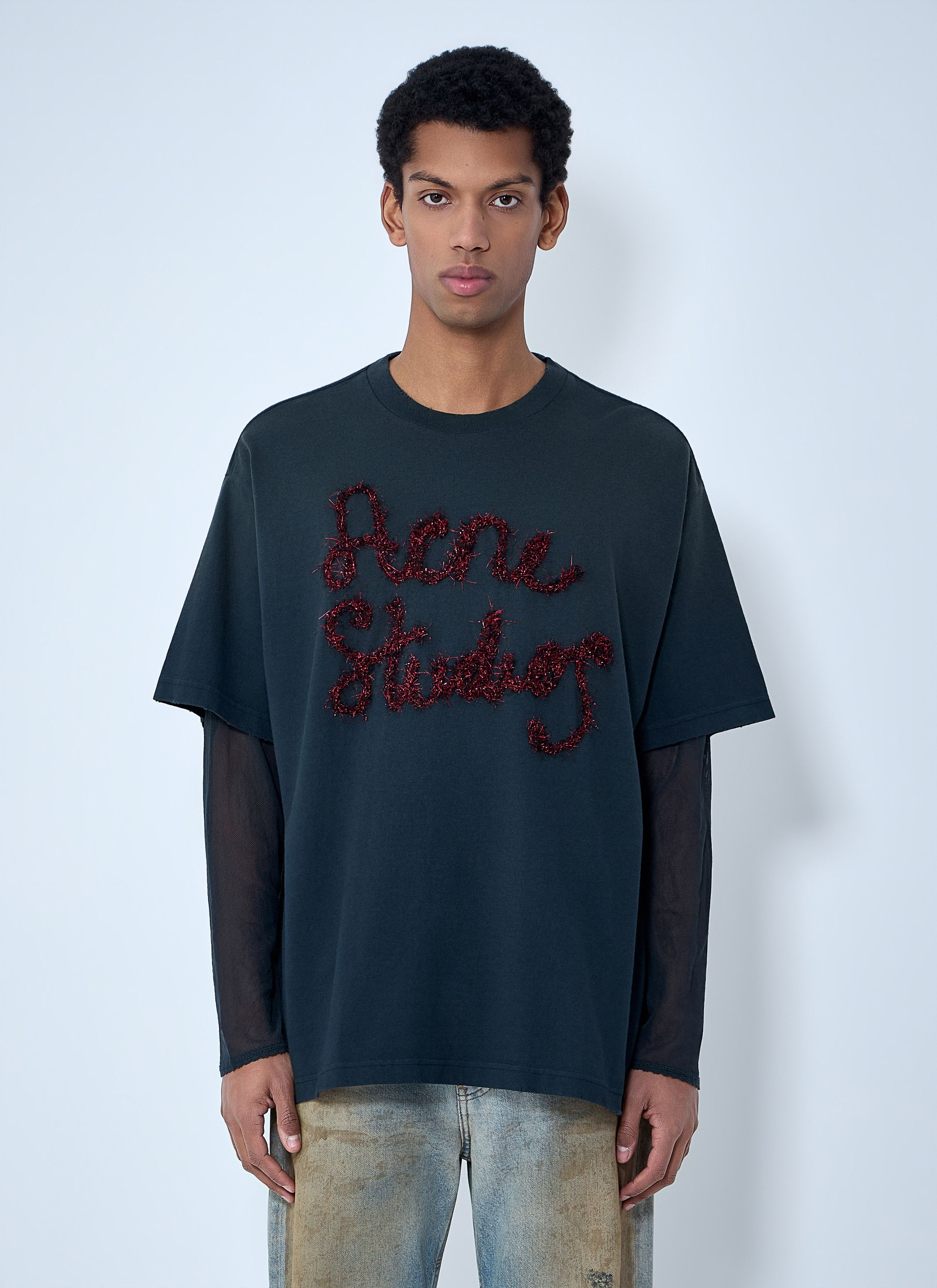 Acne Studios Layered Logo Embellished T-shirt Size US M / EU 48-50 / 2 - 2 Thumbnail