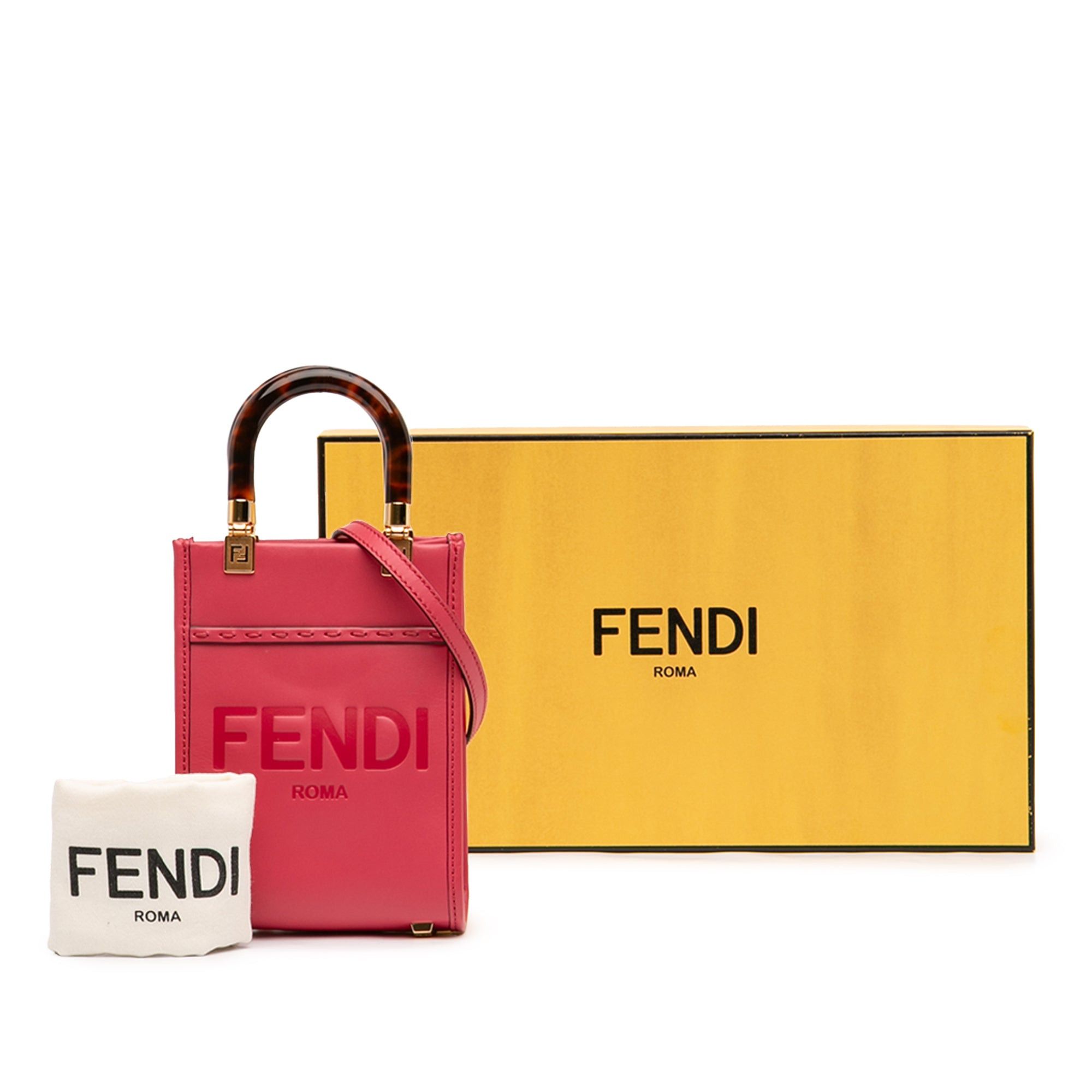 Fendi Mini Leather Sunshine Shopper Tote Size ONE SIZE - 10 Thumbnail
