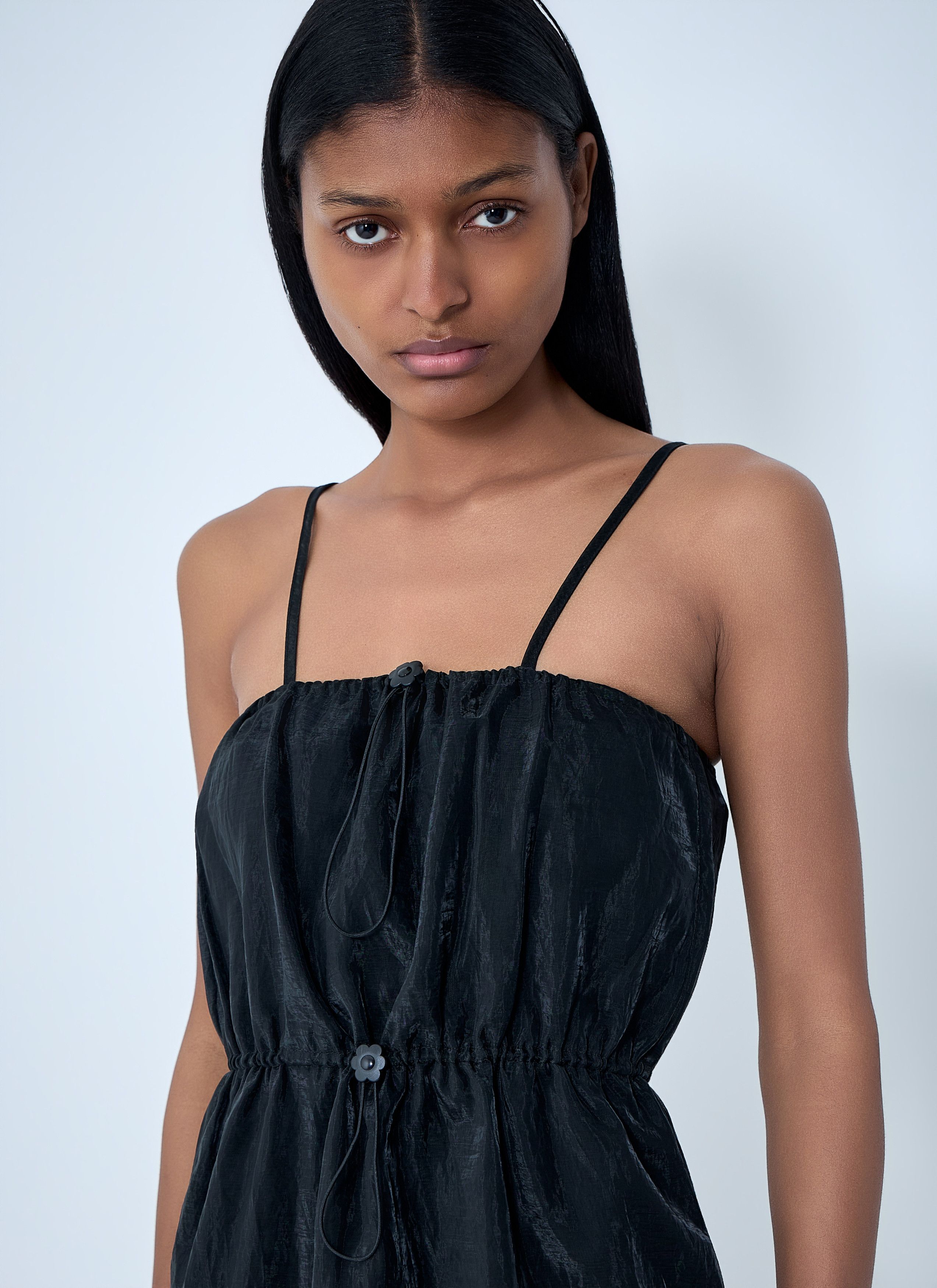 Cecilie Bahnsen Sheer Overlay Midi Dress Size M / US 6-8 / IT 42-44 - 5 Thumbnail