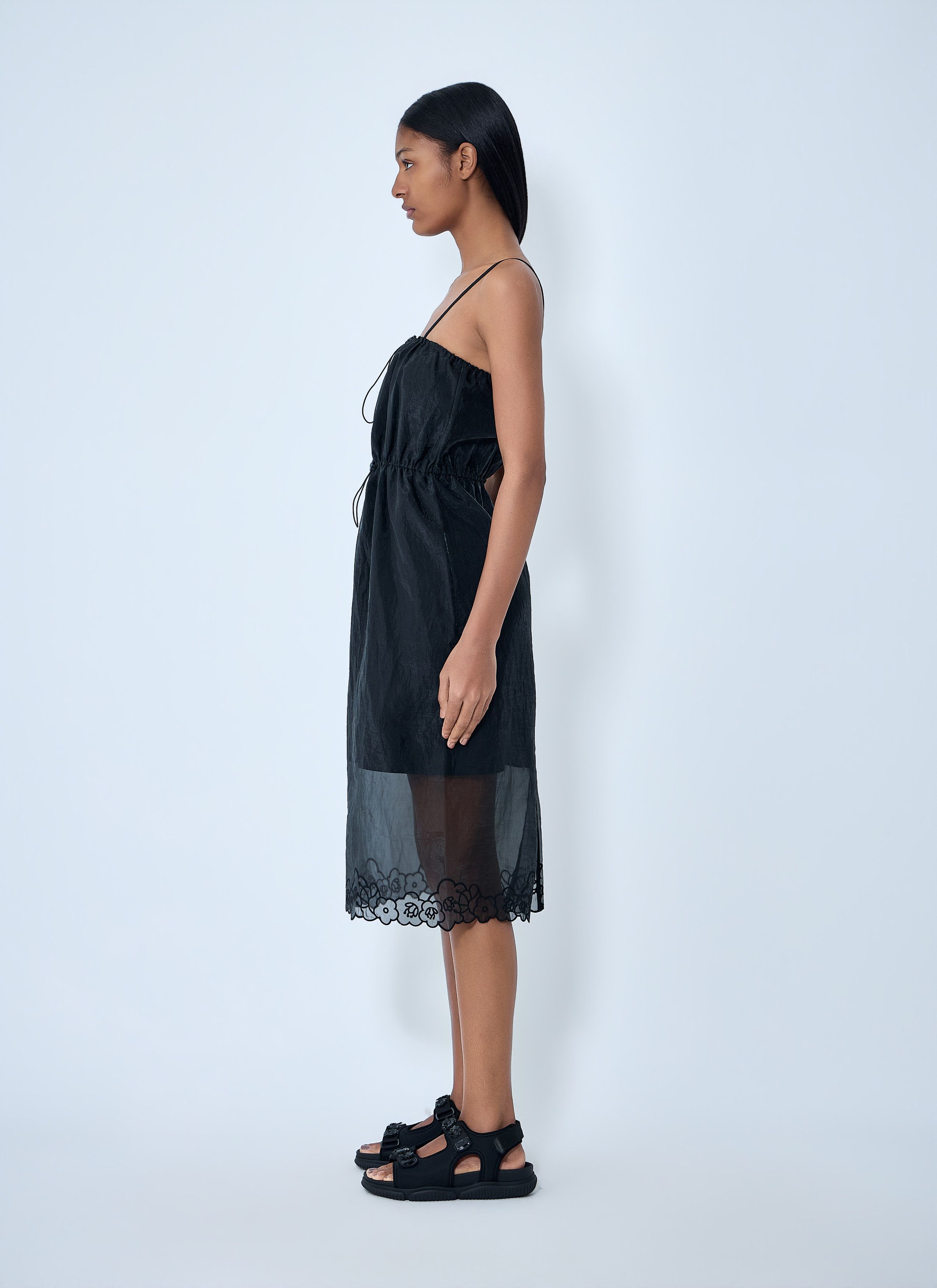 Cecilie Bahnsen Sheer Overlay Midi Dress Size M / US 6-8 / IT 42-44 - 3 Thumbnail