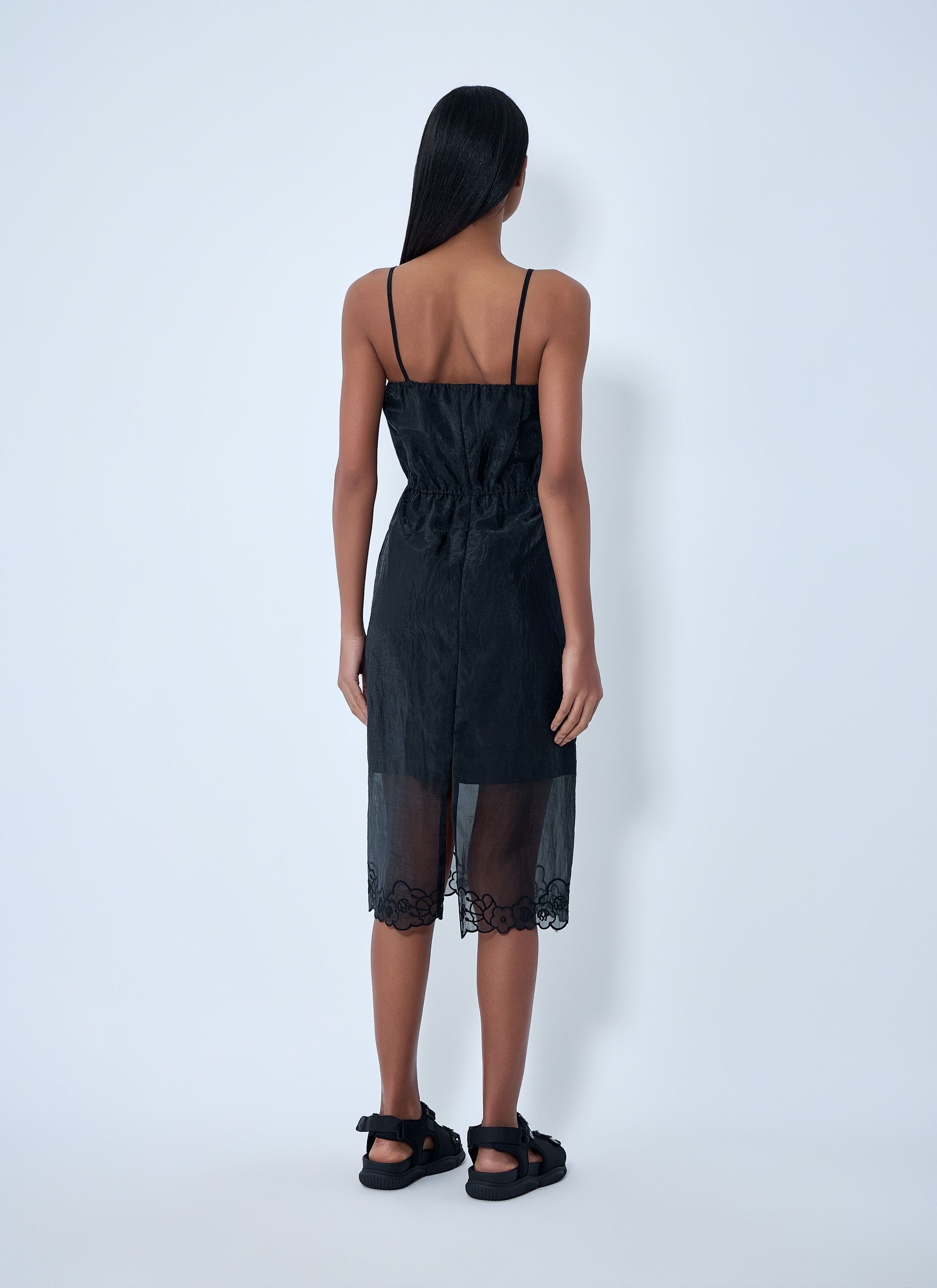 Cecilie Bahnsen Sheer Overlay Midi Dress Size M / US 6-8 / IT 42-44 - 4 Thumbnail