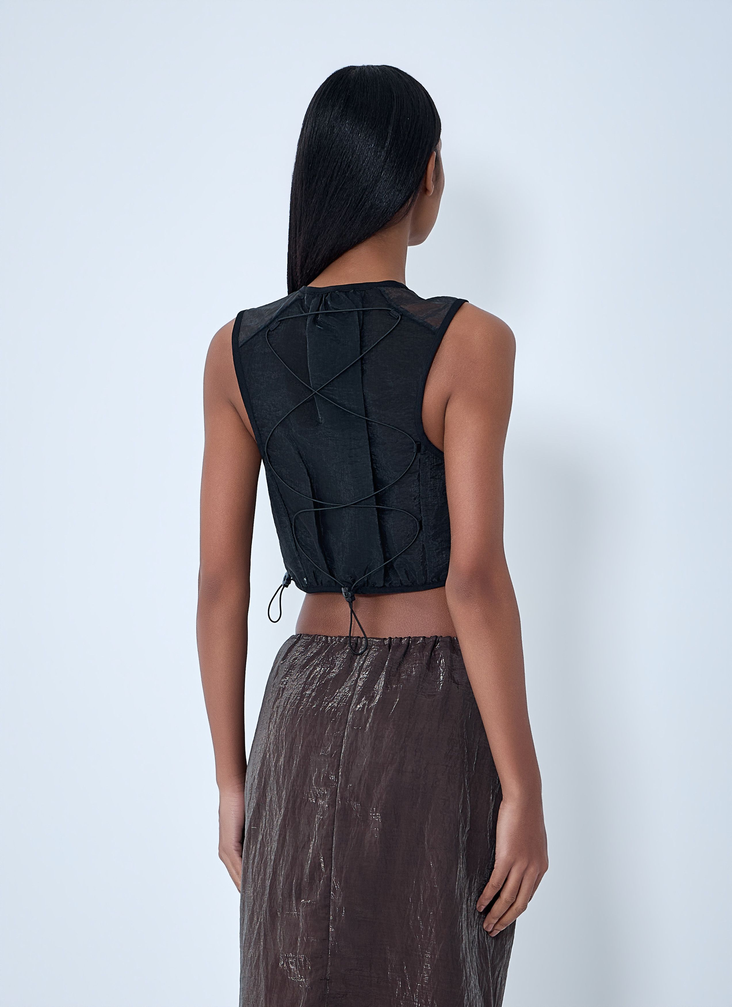 Cecilie Bahnsen Mesh Panel Crop Top Size S / US 4 / IT 40 - 4 Thumbnail