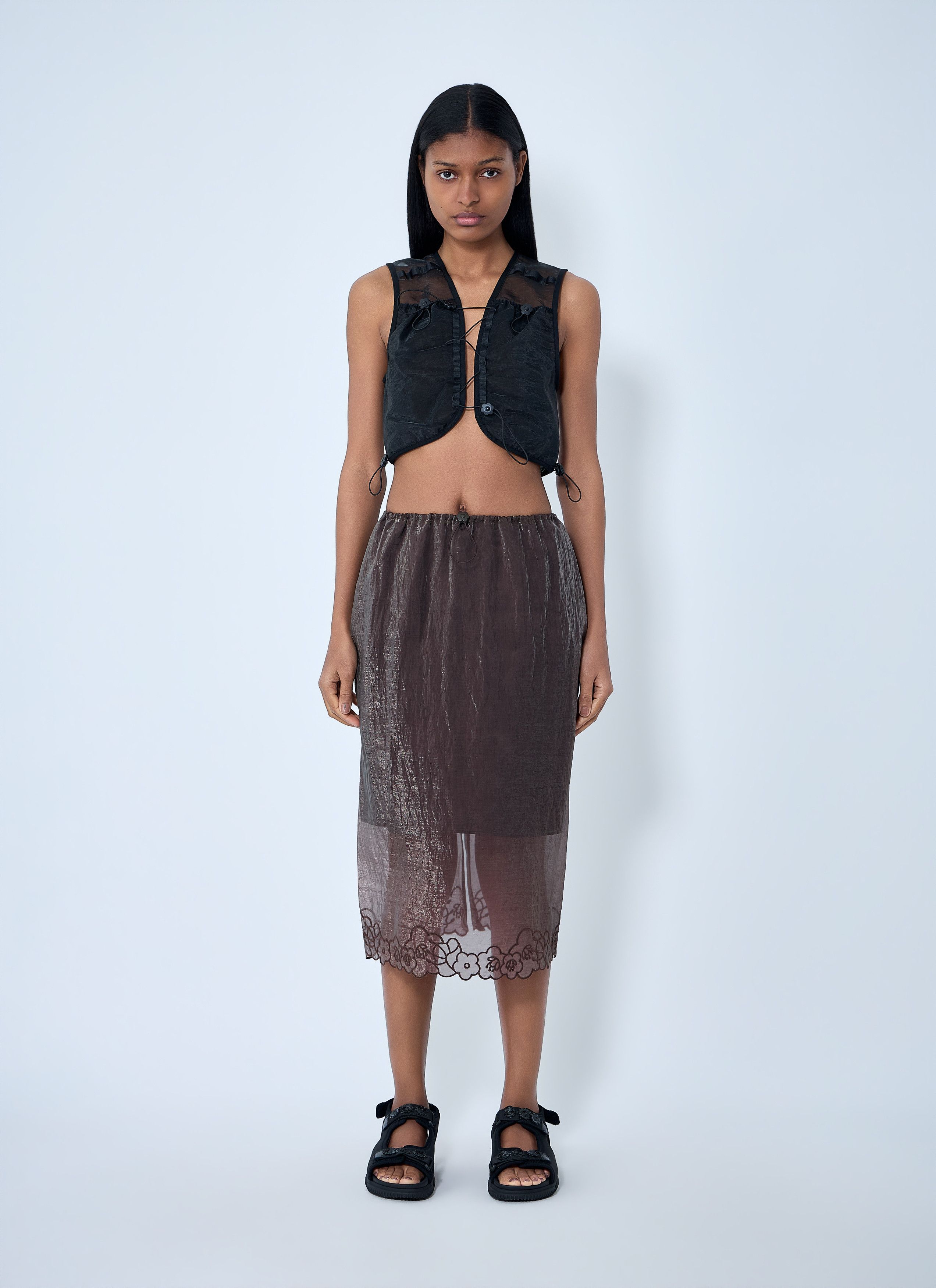 Cecilie Bahnsen Mesh Panel Crop Top Size S / US 4 / IT 40 - 2 Thumbnail