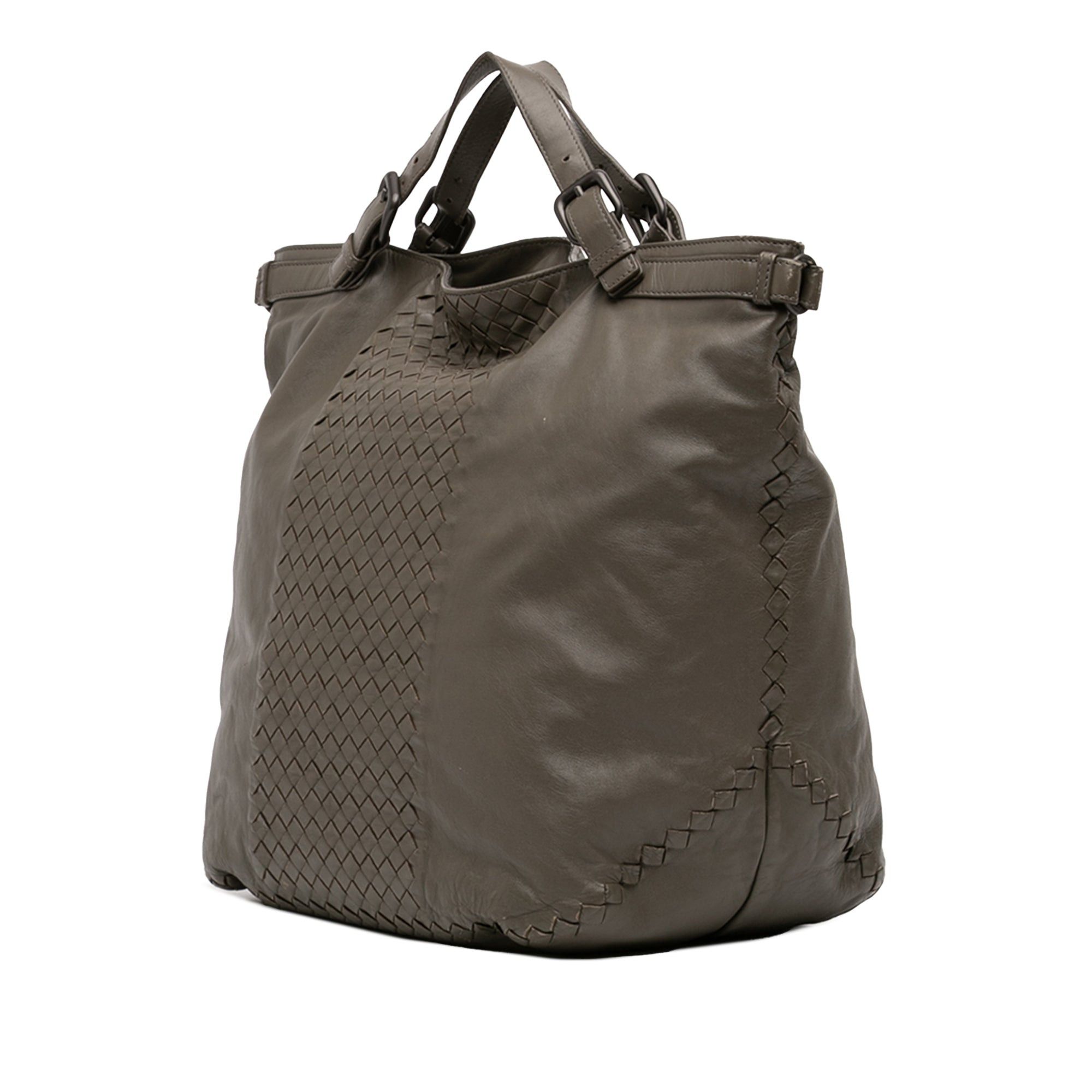 Bottega Veneta Intrecciato Trimmed Nappa Satchel Size ONE SIZE - 2 Thumbnail