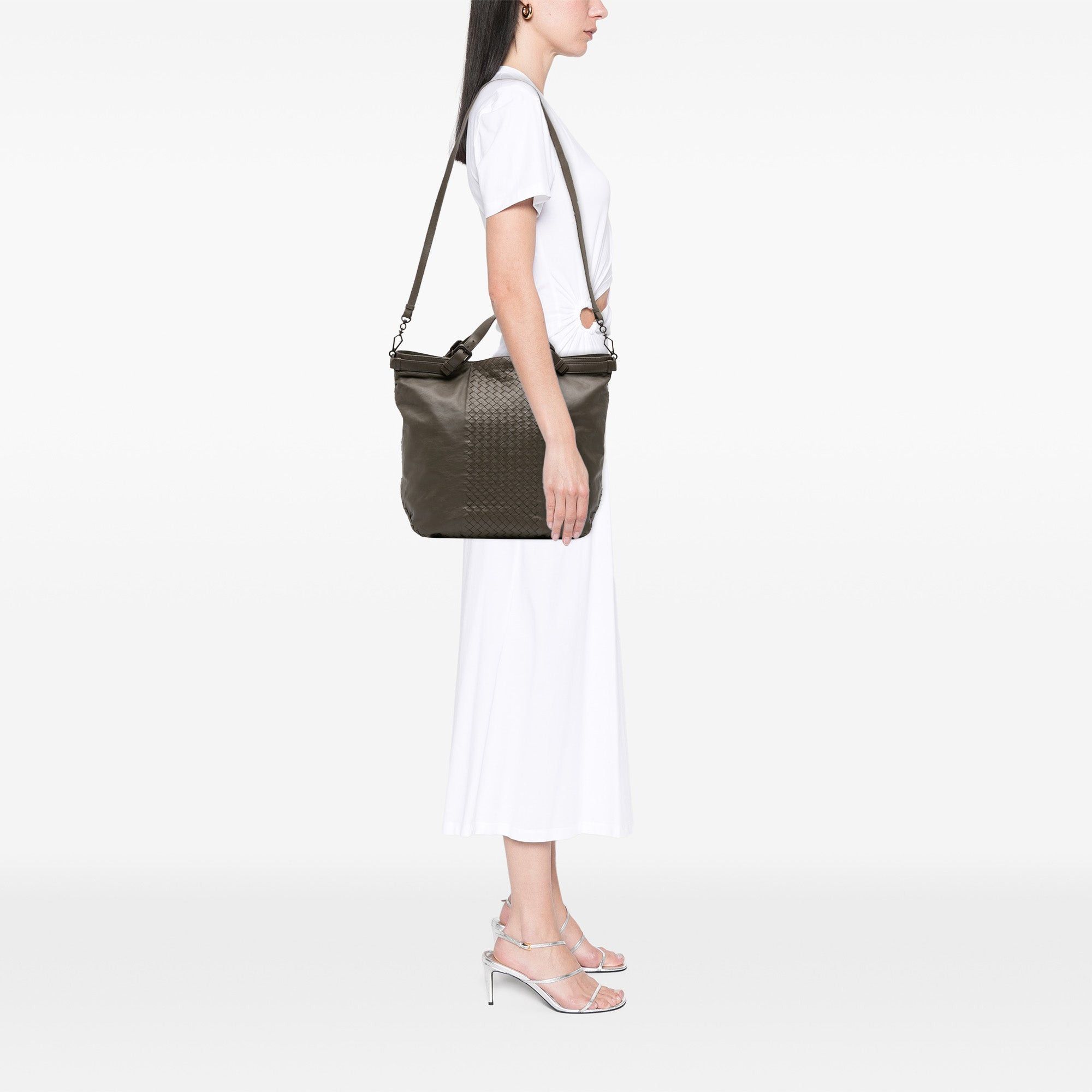 Bottega Veneta Intrecciato Trimmed Nappa Satchel Size ONE SIZE - 12 Thumbnail
