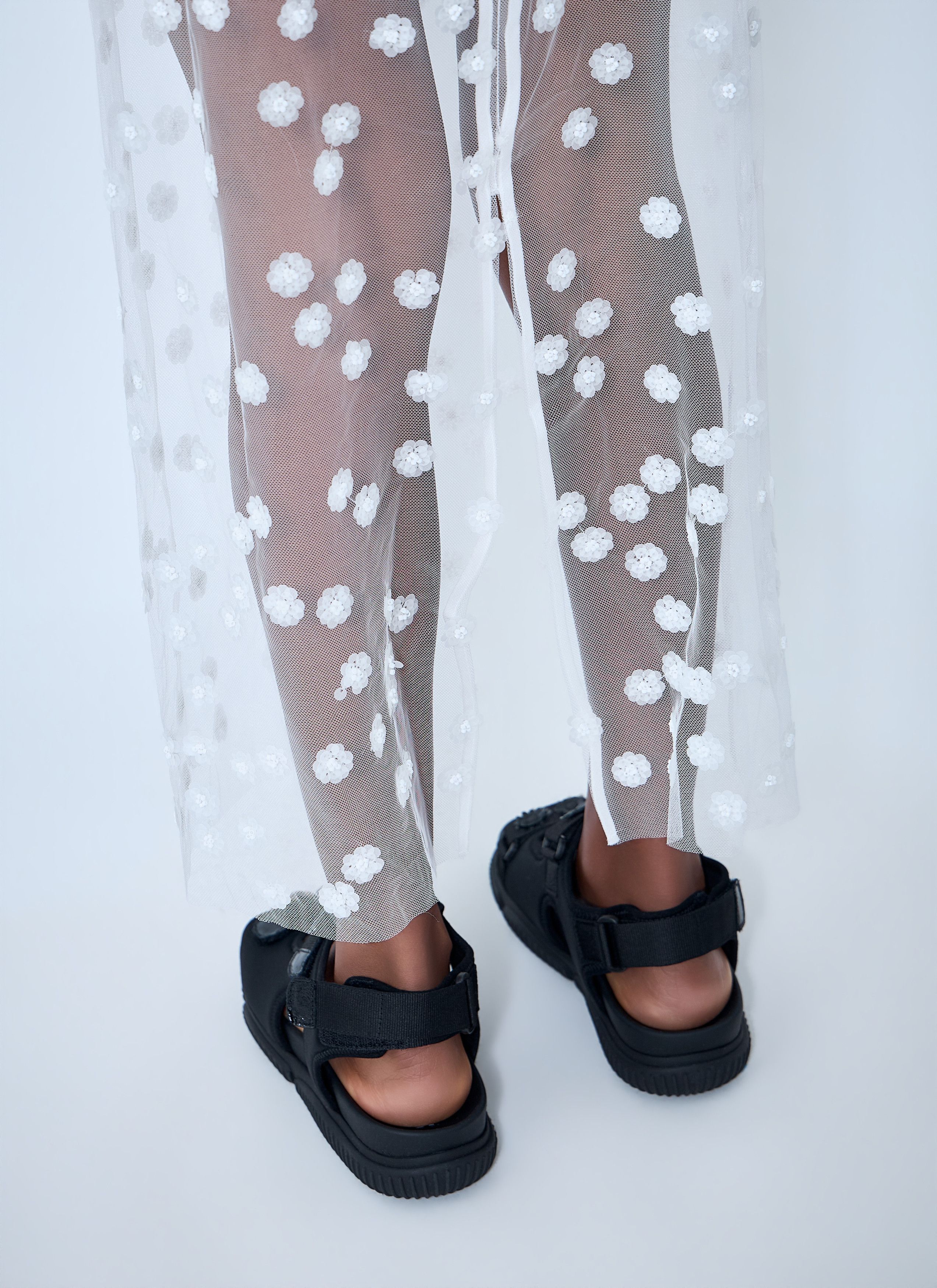 Cecilie Bahnsen Sheer Floral Overlay Skirt Size 28" / US 6 / IT 42 - 6 Thumbnail