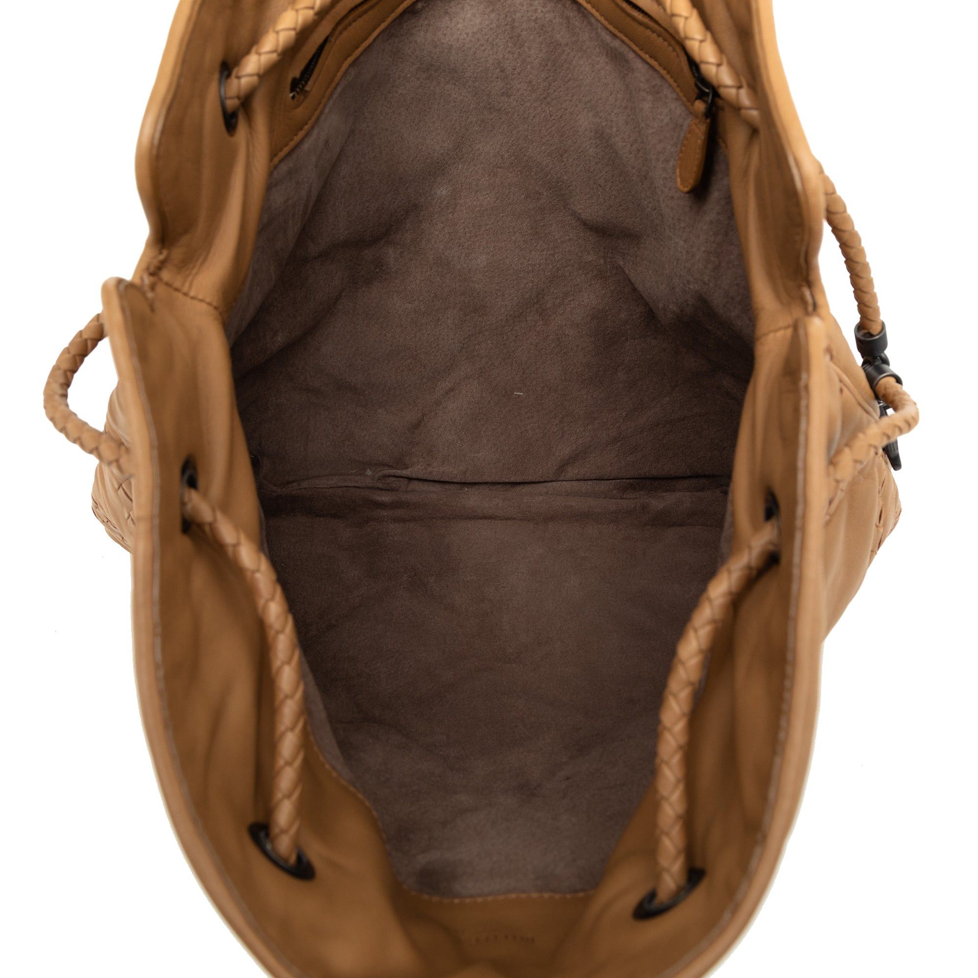 Bottega Veneta Intrecciato Trimmed Leather Croisette Drawstring Tote Size ONE SIZE - 4 Thumbnail