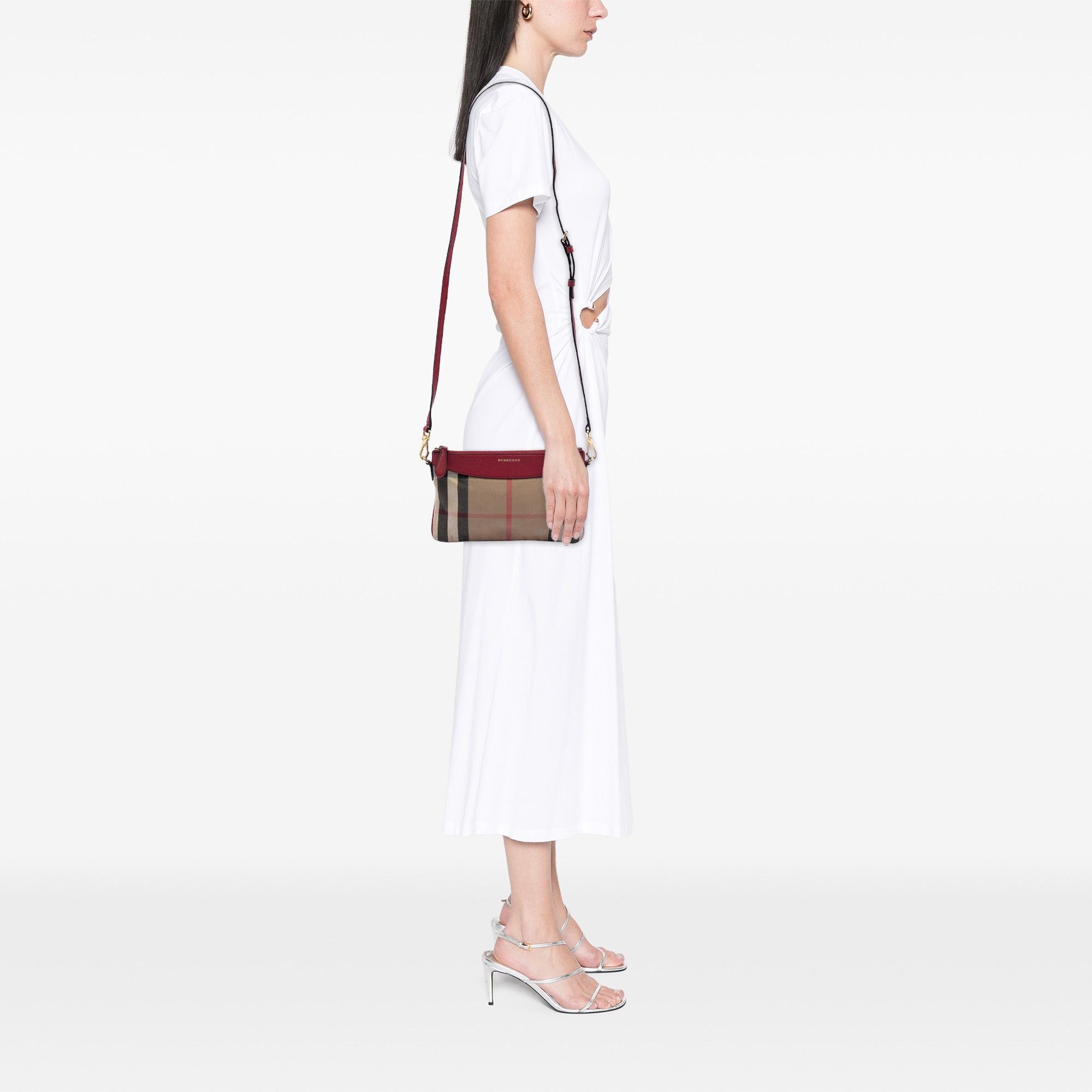 Burberry House Check Canvas Derby Peyton Crossbody Size ONE SIZE - 7 Thumbnail