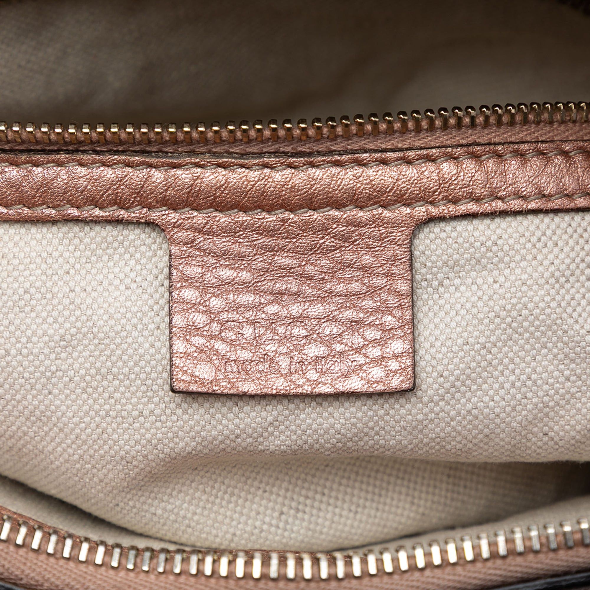 Gucci Metallic Pebbled Calfskin Bella Satchel Size ONE SIZE - 5 Thumbnail