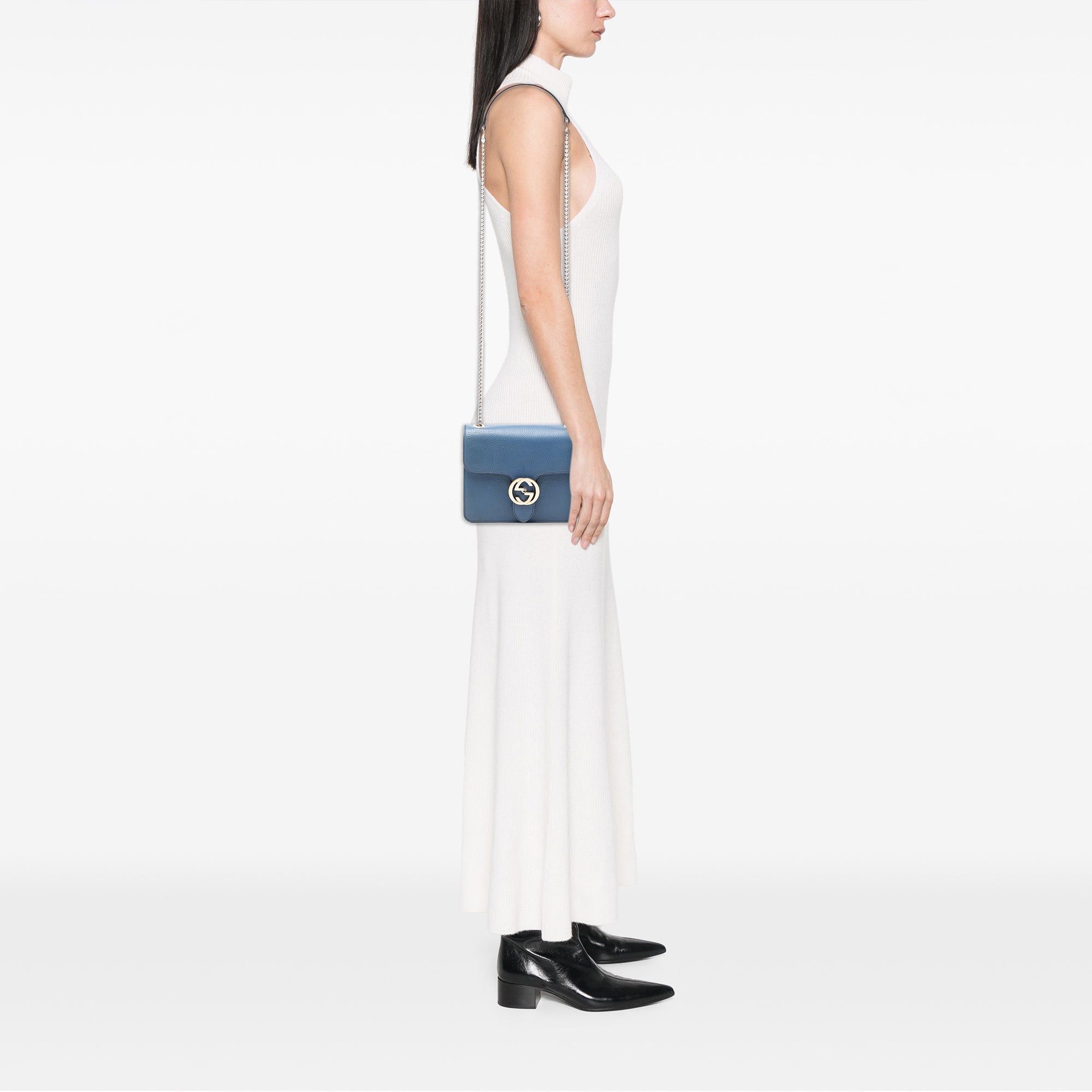 Gucci Small Dollar Calfskin Interlocking G Crossbody Size ONE SIZE - 7 Thumbnail