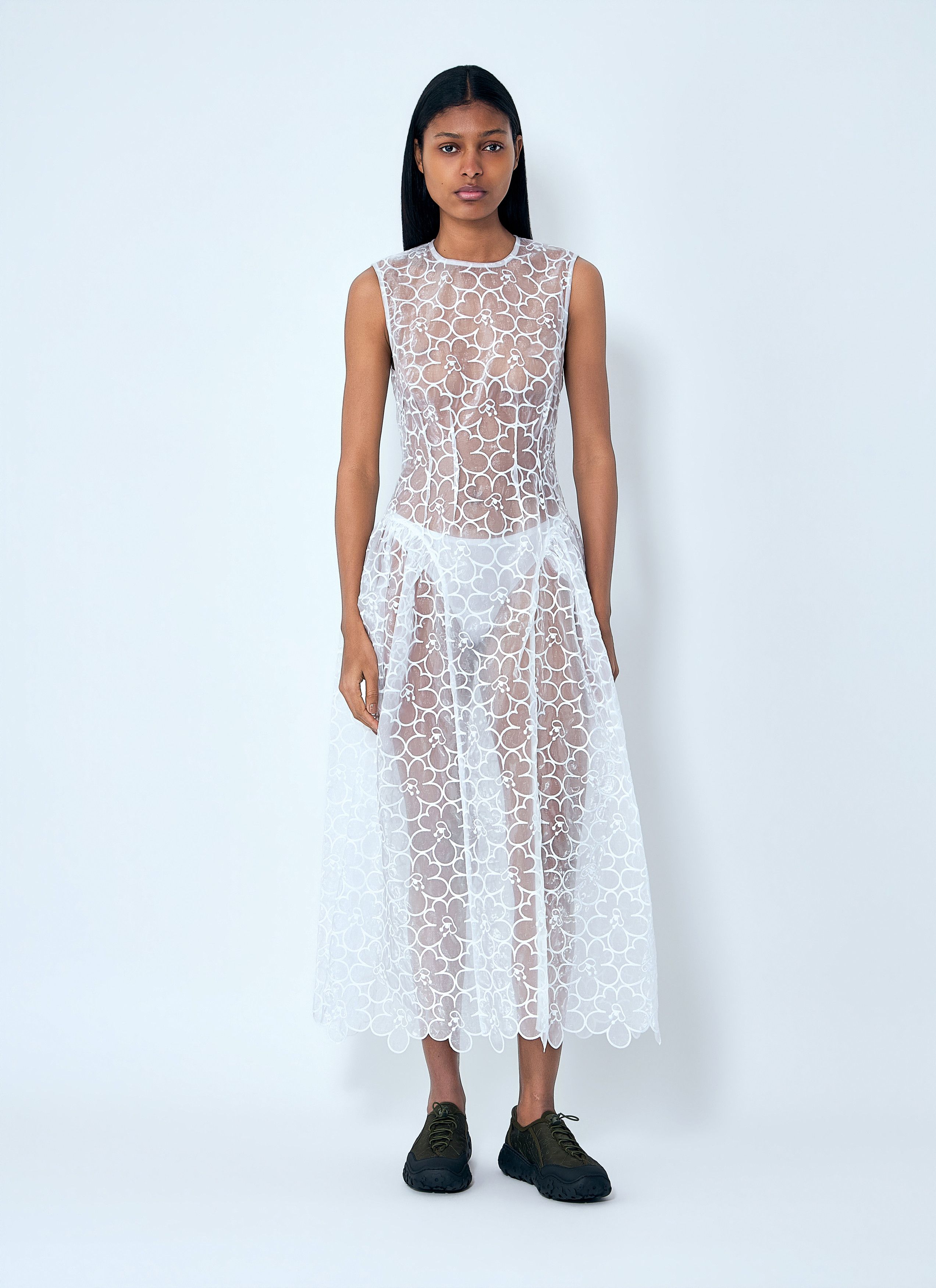Cecilie Bahnsen Sleeveless Lace Midi Dress Size XS / US 0-2 / IT 36-38 - 2 Thumbnail