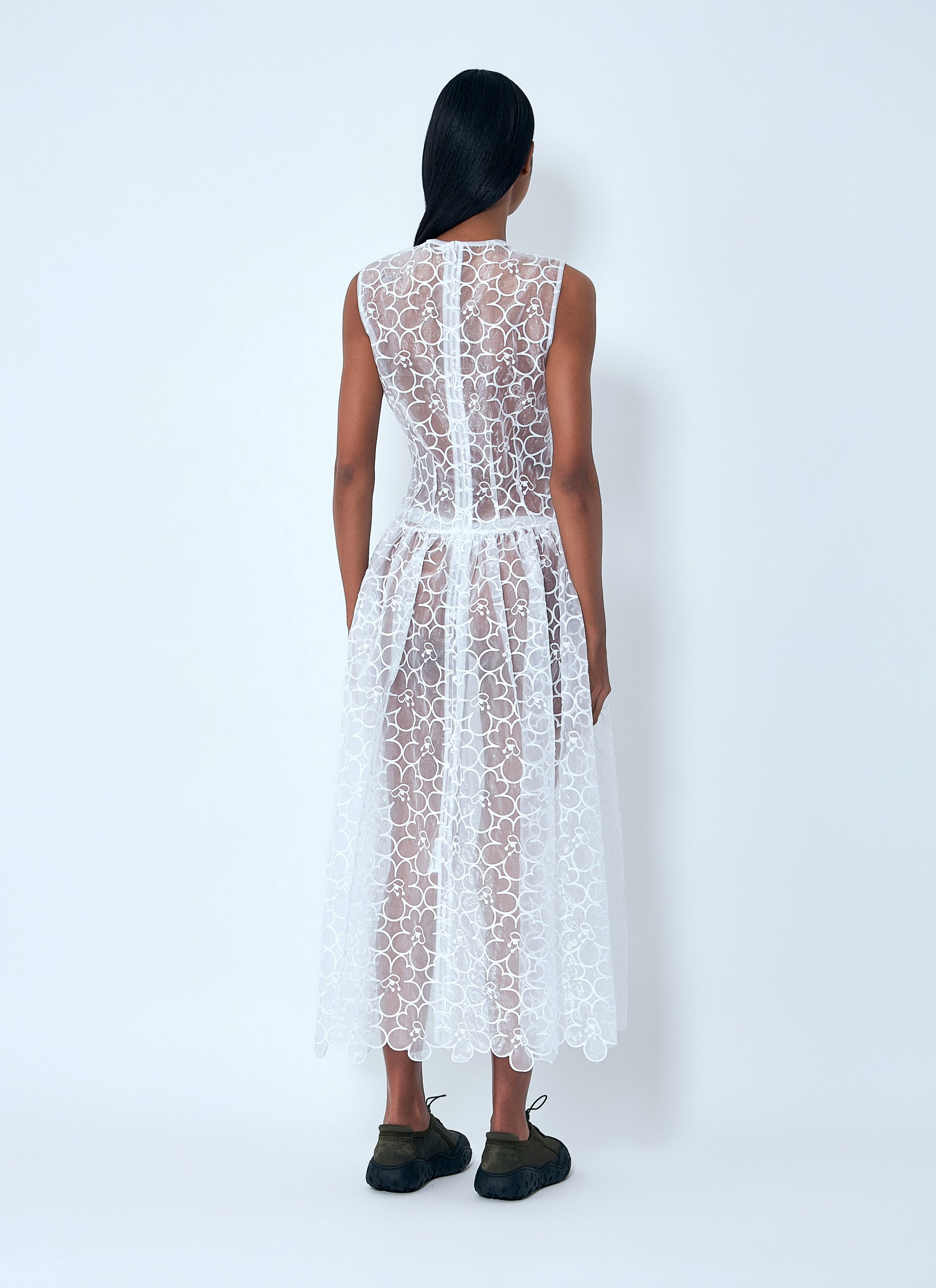 Cecilie Bahnsen Sleeveless Lace Midi Dress Size XS / US 0-2 / IT 36-38 - 4 Thumbnail