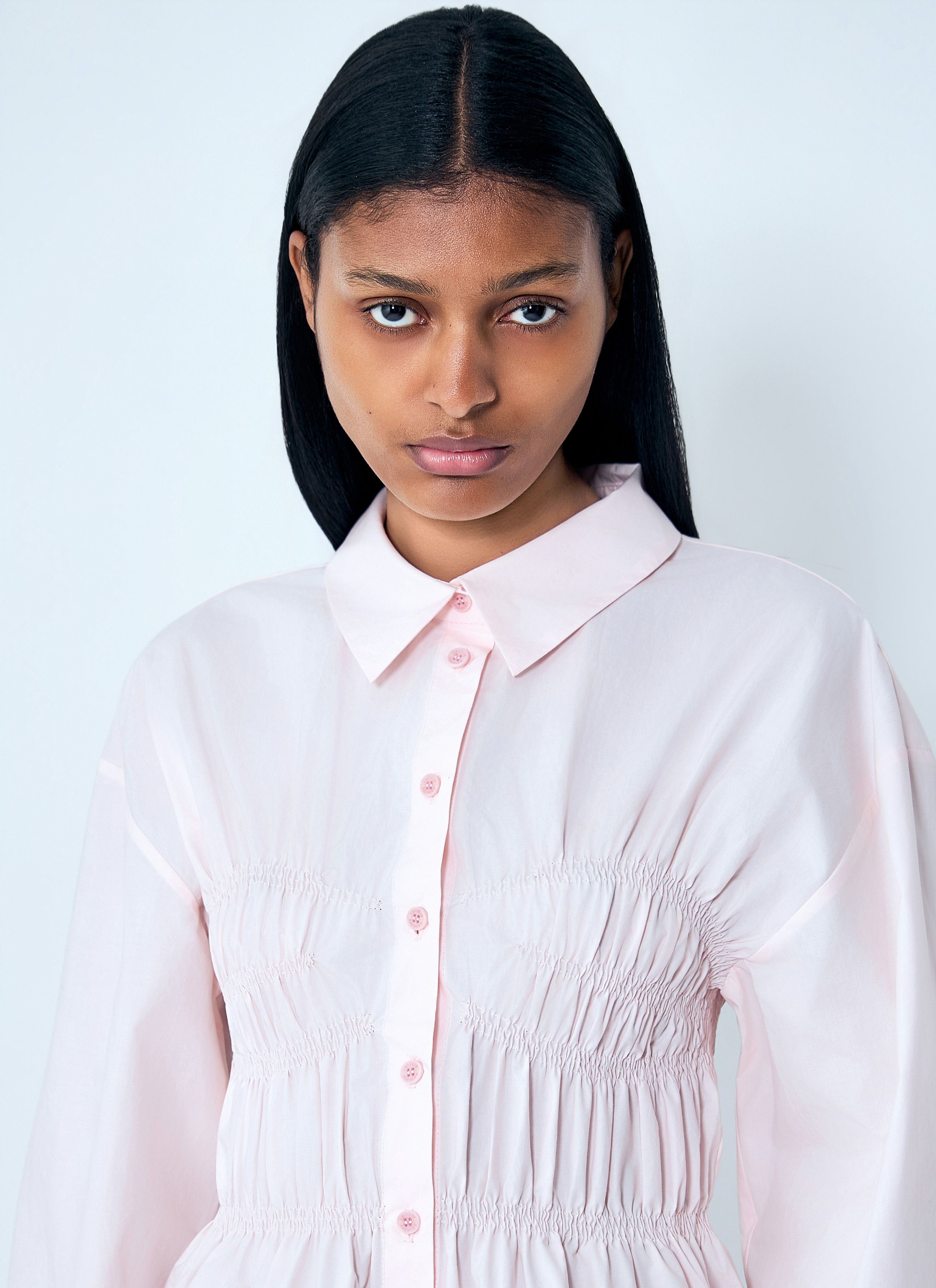 Cecilie Bahnsen Smocked Detail Poplin Shirt Size XS / US 0-2 / IT 36-38 - 5 Thumbnail