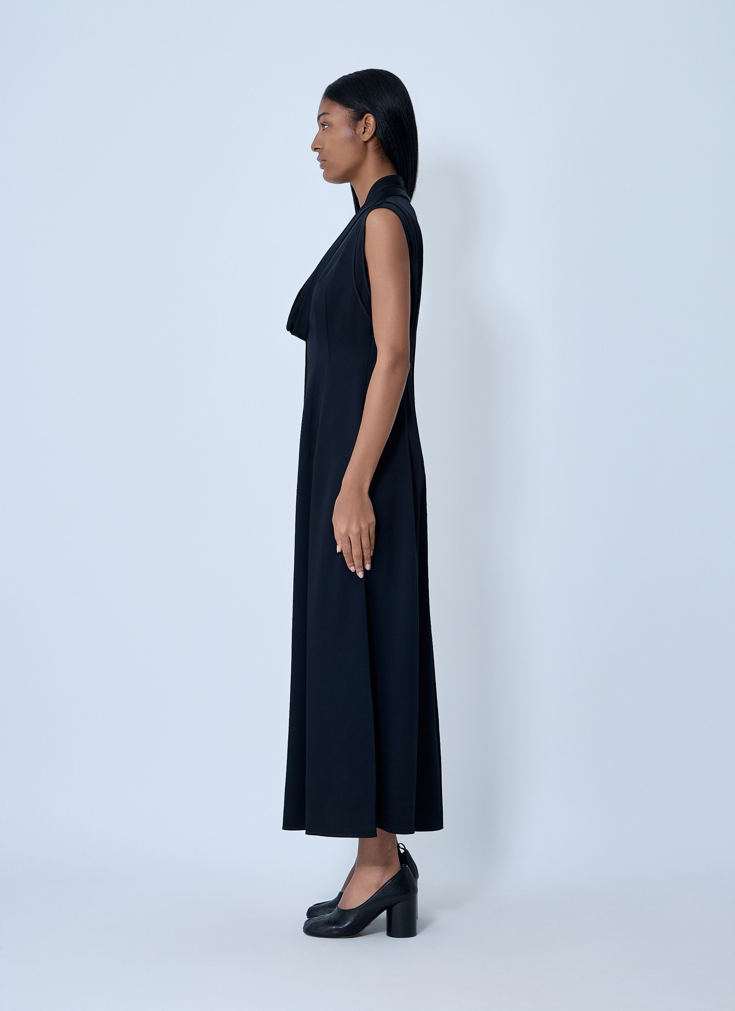 Jil Sander V-Neck Midi Dress Size S / US 4 / IT 40 - 3 Thumbnail