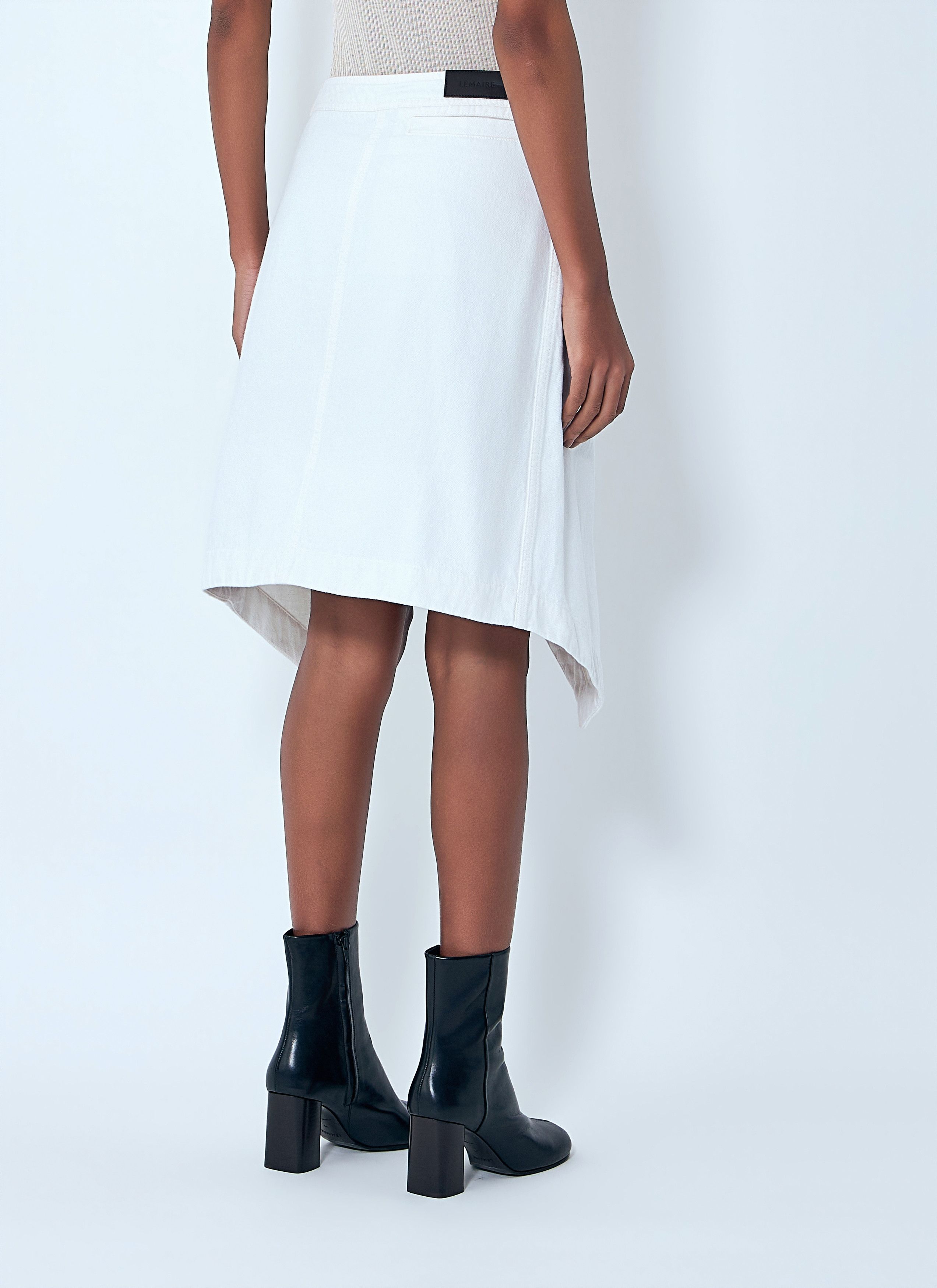 Lemaire Asymmetric Denim Skirt Size 34" / US 12 / IT 48 - 4 Thumbnail