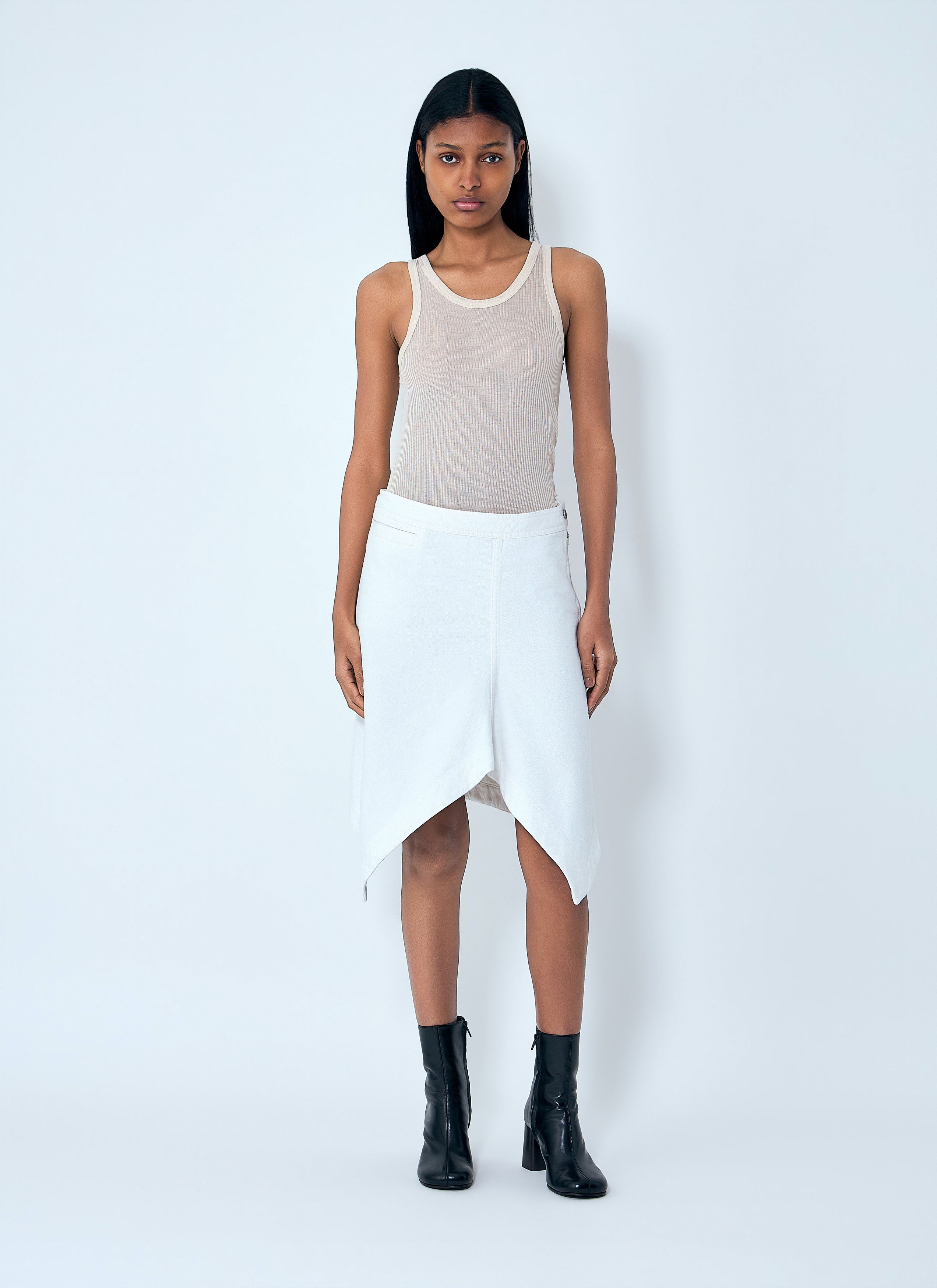 Lemaire Asymmetric Denim Skirt Size 28" / US 6 / IT 42 - 2 Thumbnail