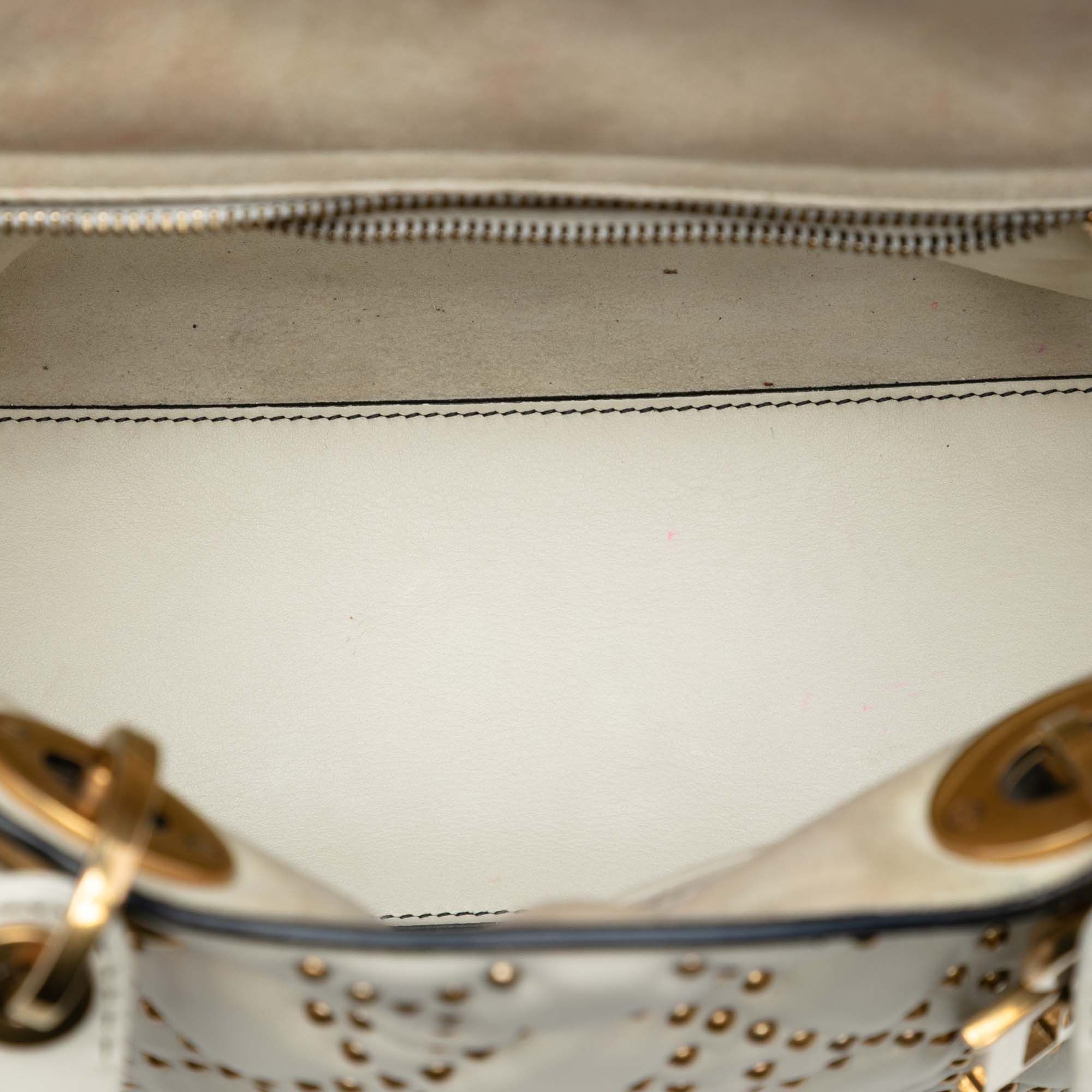 Medium Lambskin Cannage Studded Supple Lady Dior