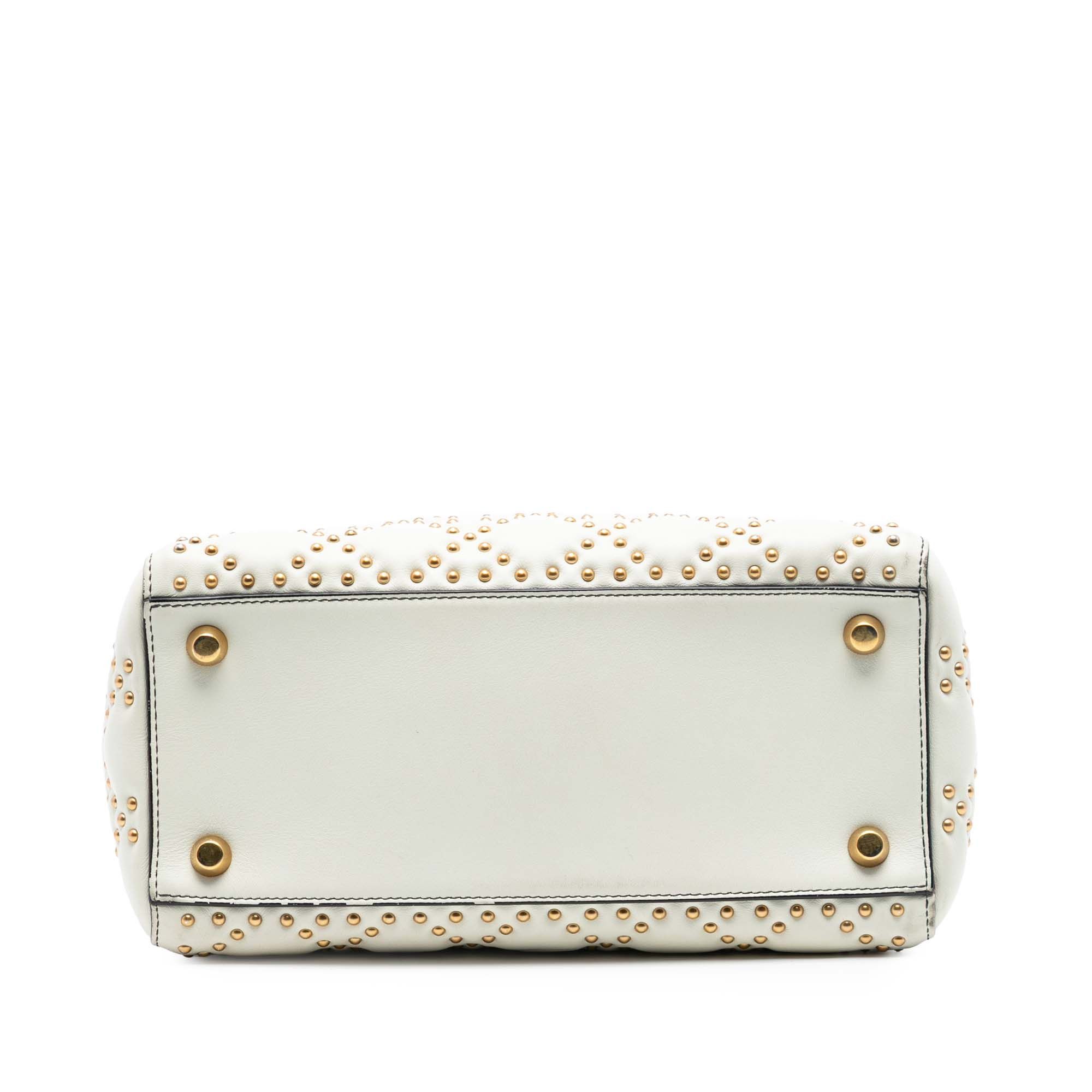 Medium Lambskin Cannage Studded Supple Lady Dior