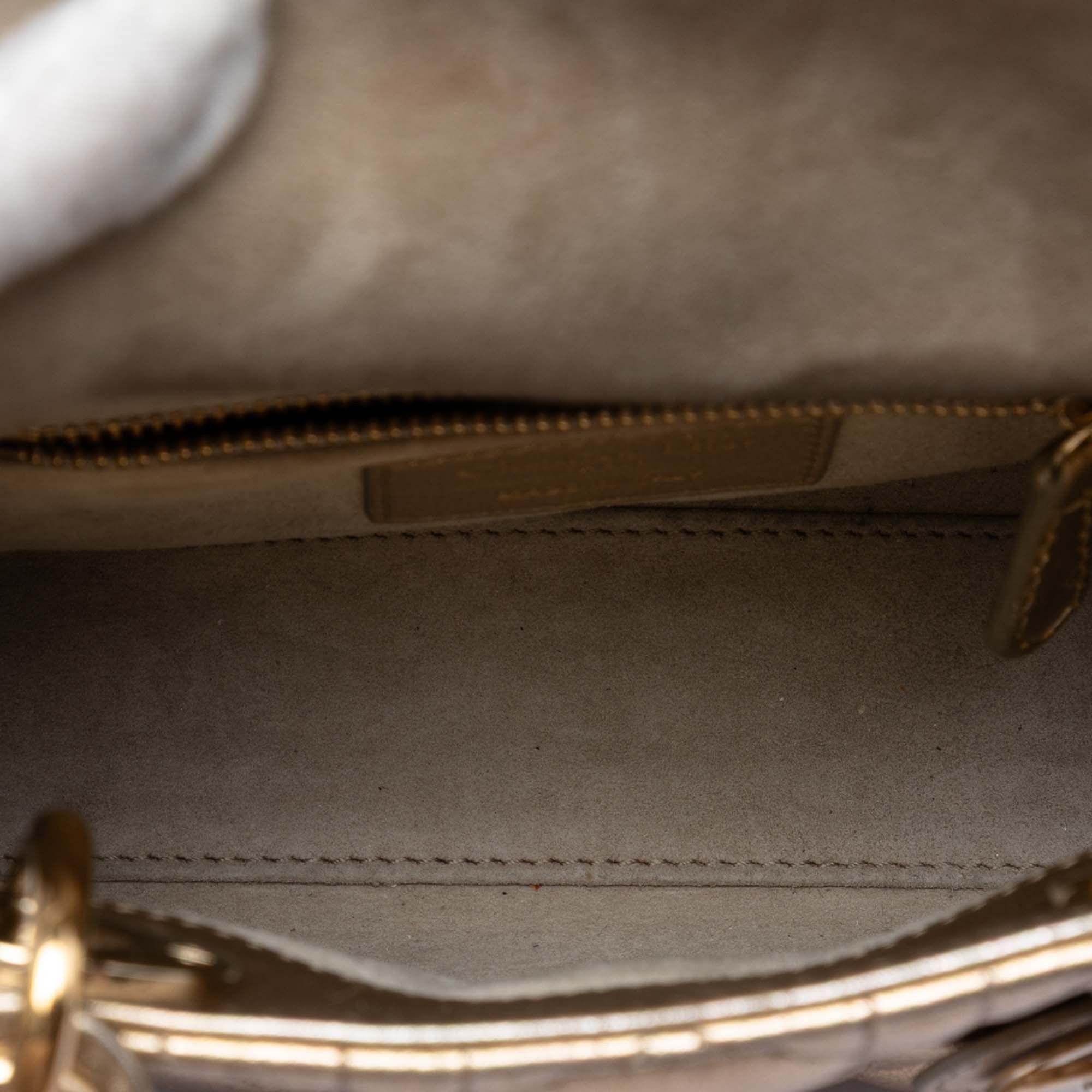 Dior Mini Metallic Lambskin Cannage Lady Dior Size ONE SIZE - 4 Thumbnail